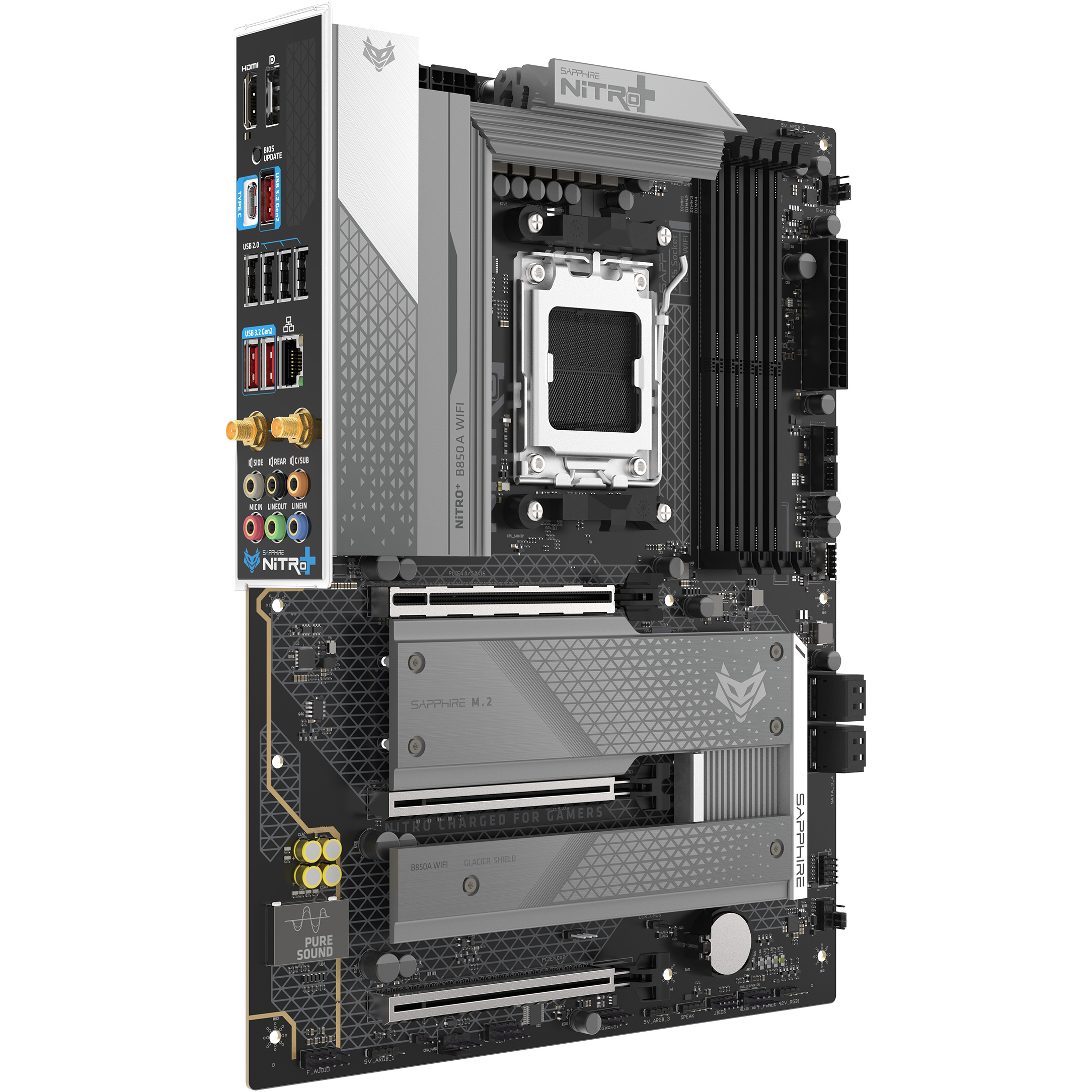 Материнская плата SAPPHIRE Nitro+ B850A WiFi 7 (52123-03-40G)