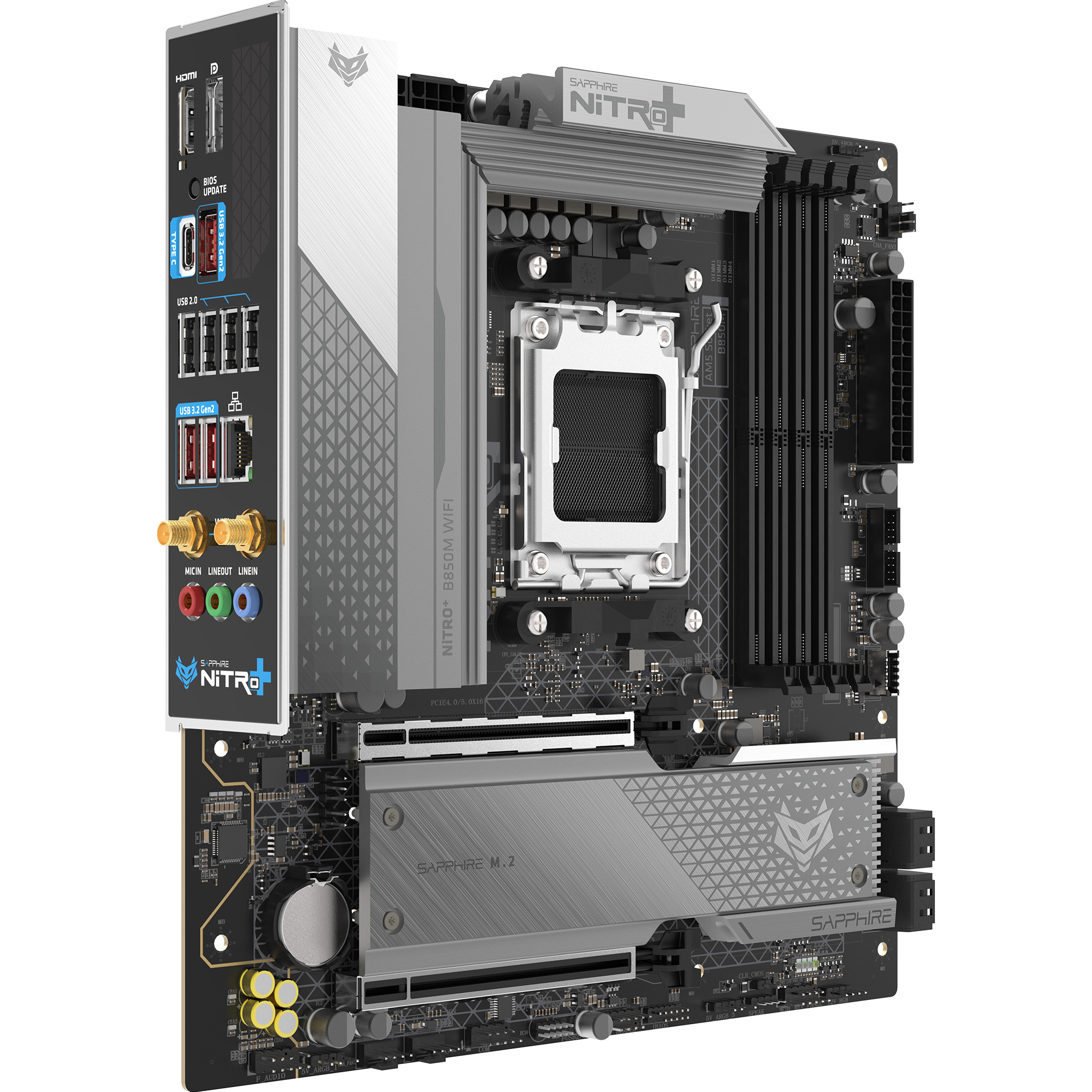 Материнська плата SAPPHIRE Nitro+ B850M WiFi (52123-01-40G)