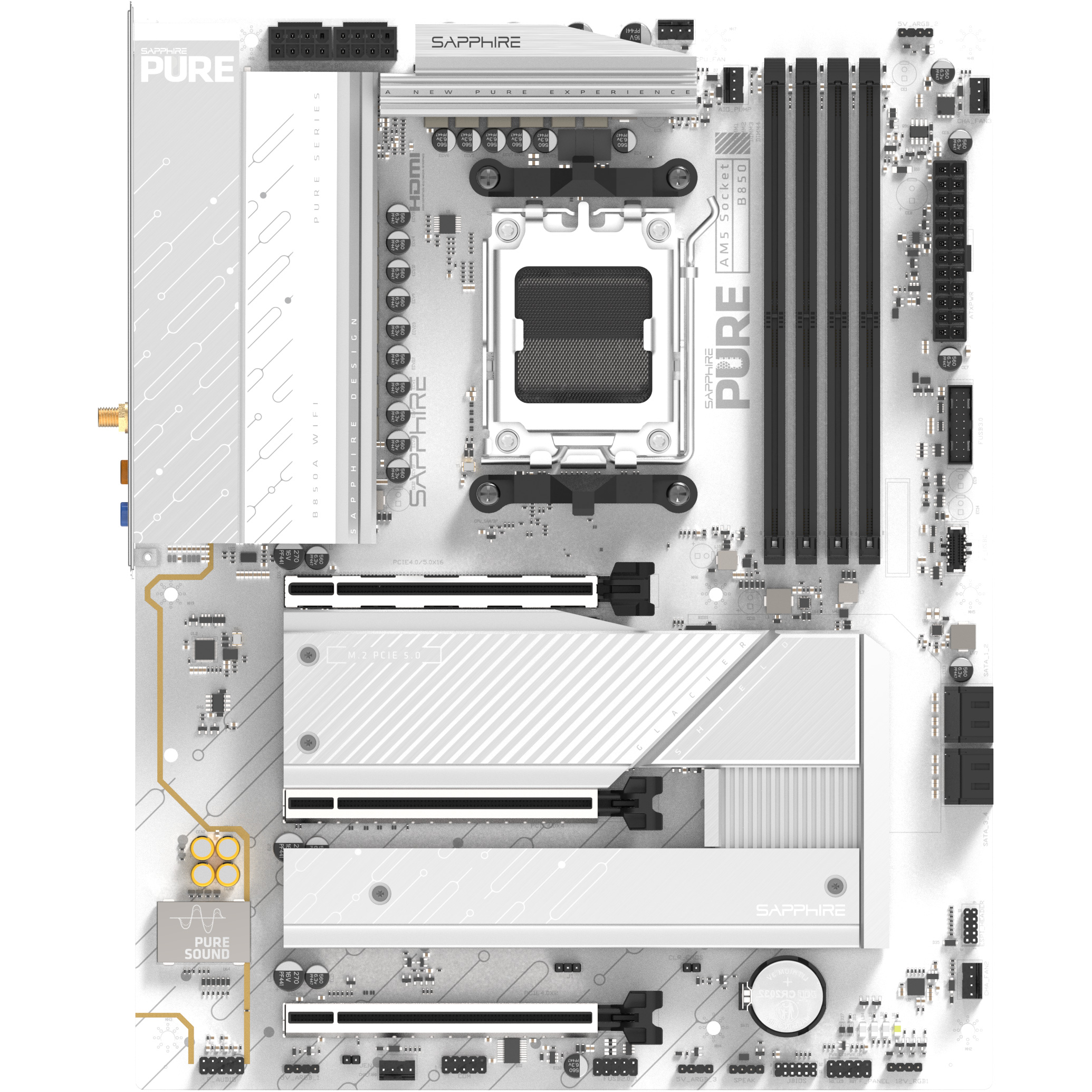Материнская плата SAPPHIRE Pure B850A WiFi 7 (52123-11-40G)