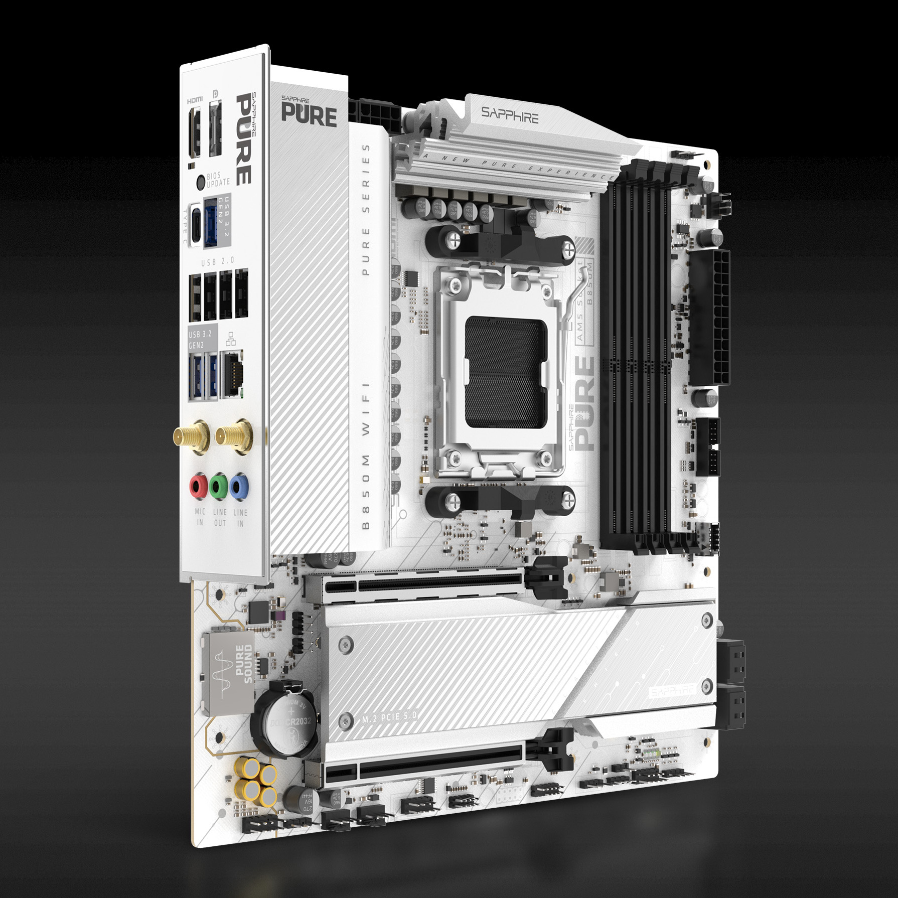 Материнська плата SAPPHIRE Pure B850M WiFi (52123-02-40G)