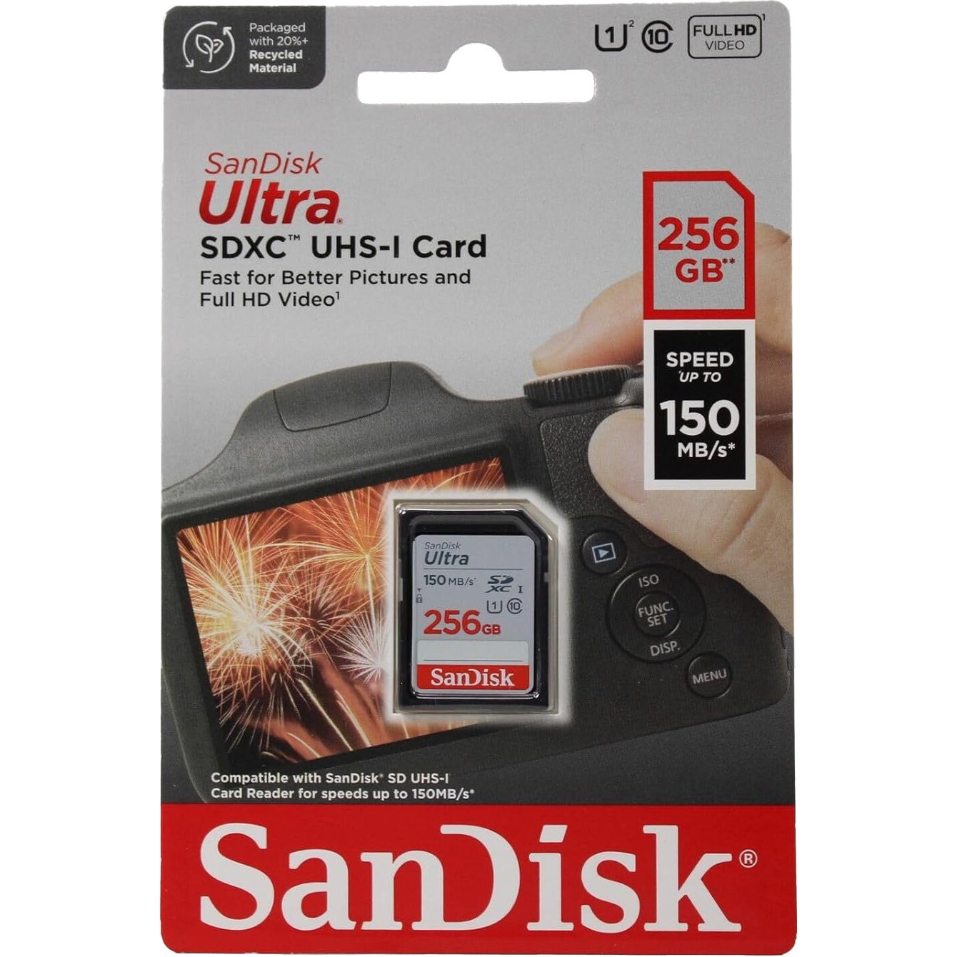 Карта памяти SANDISK SDXC Ultra 256GB UHS-I Class 10 (SDSDUNC-256G-GN6IN)