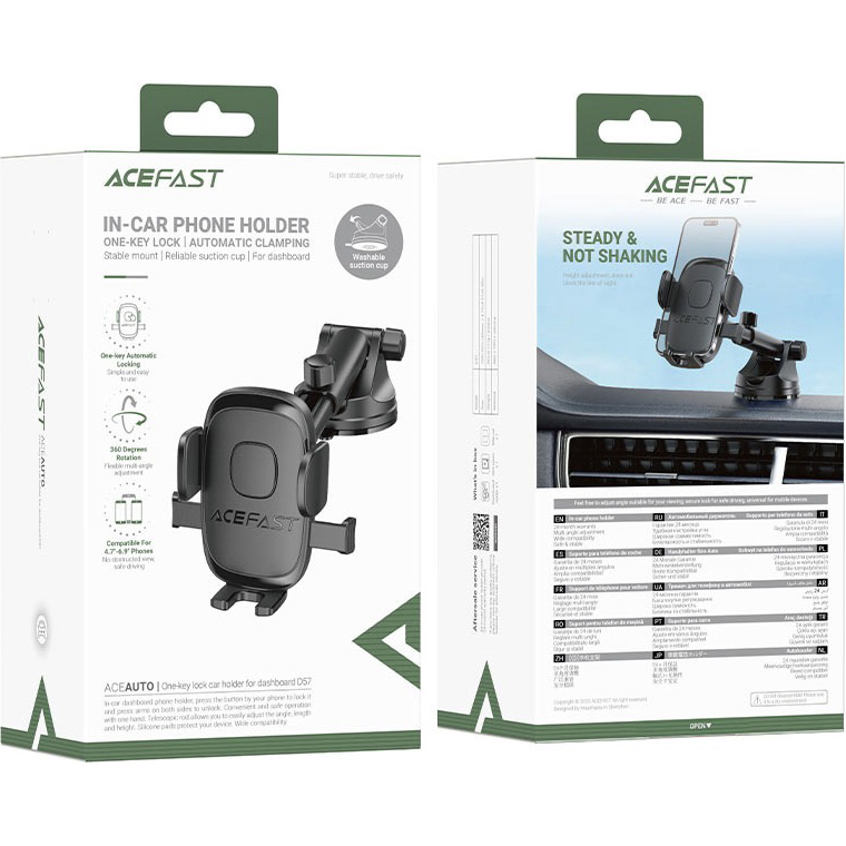 Автотримач для смартфона ACEFAST D57 Car Mount Holder Black