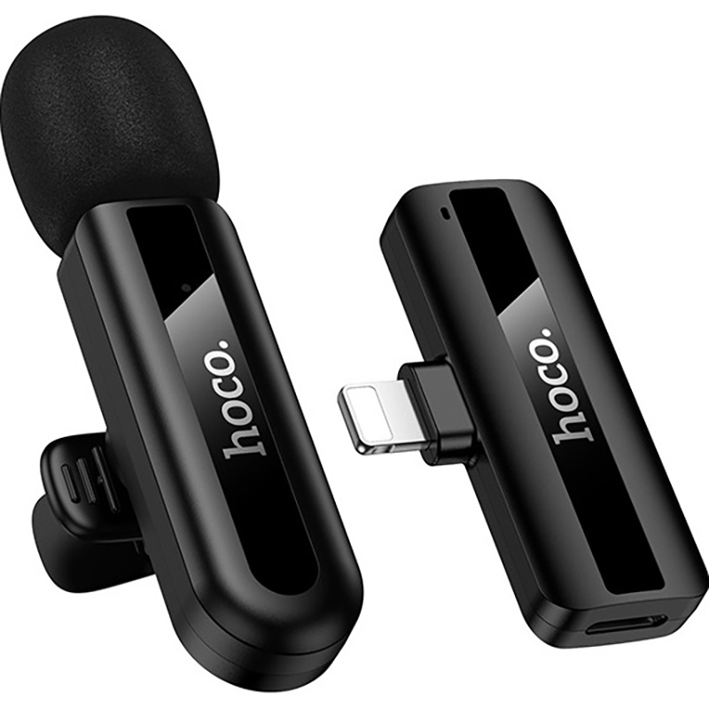 Беспроводной петличный микрофон HOCO L20 Fair Lightning Black
