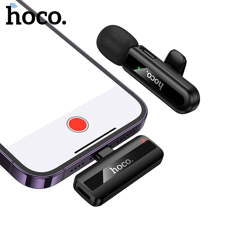 Беспроводной петличный микрофон HOCO L20 Fair Lightning Black