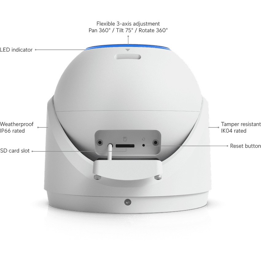 IP-камера UBIQUITI UniFi G6 Pro Turret (UVC-G6-PRO-TURRET-W)