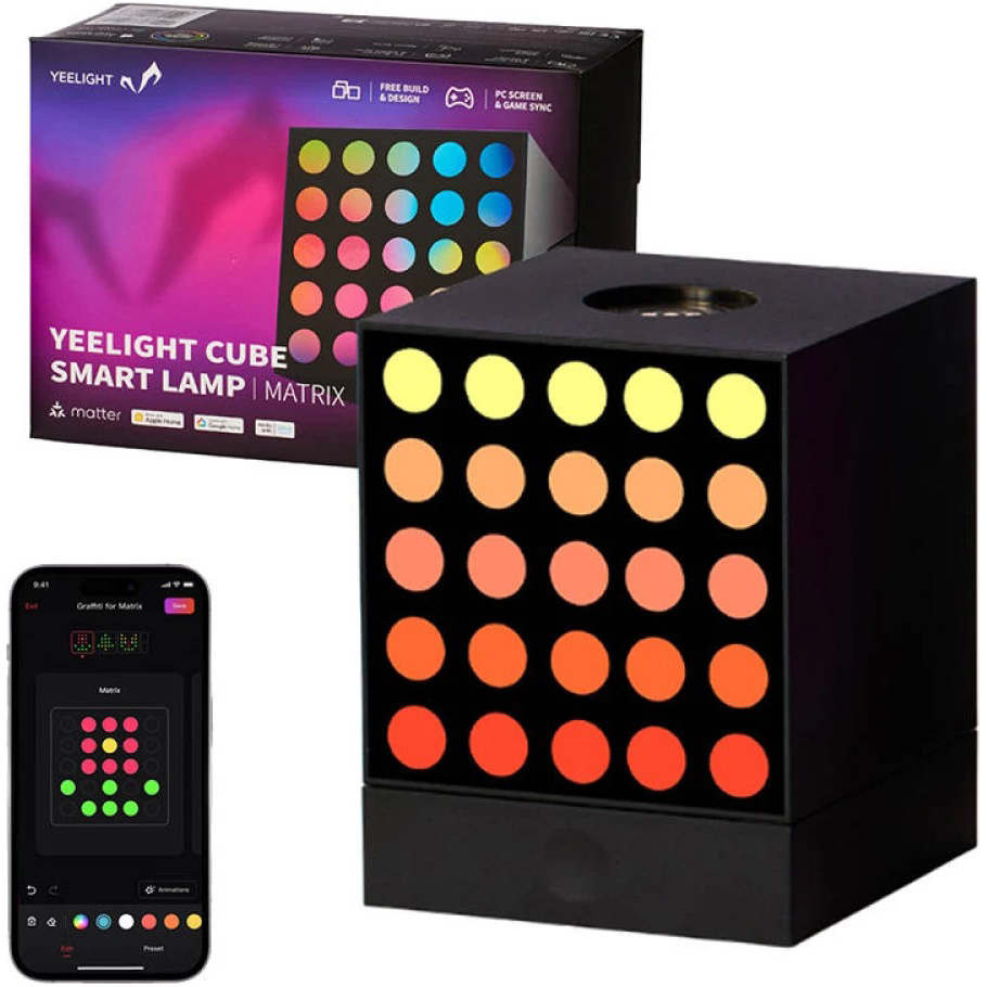 Смарт-світильник YEELIGHT Cube Smart Lamp Matrix + Base (YLFWD-0010)