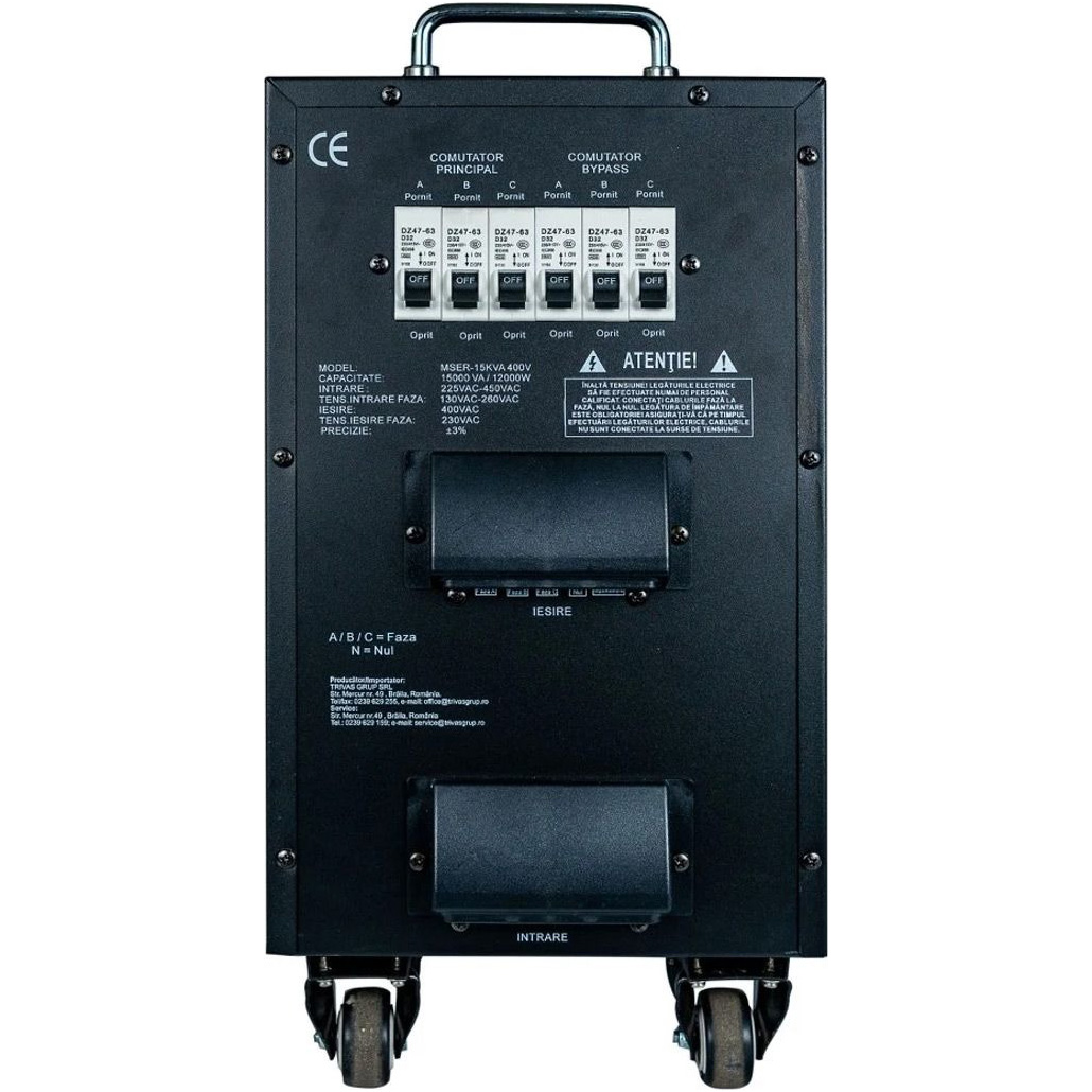 Сервоприводный стабилизатор напряжения трёхфазный CONTER MSER-15KVA 400V
