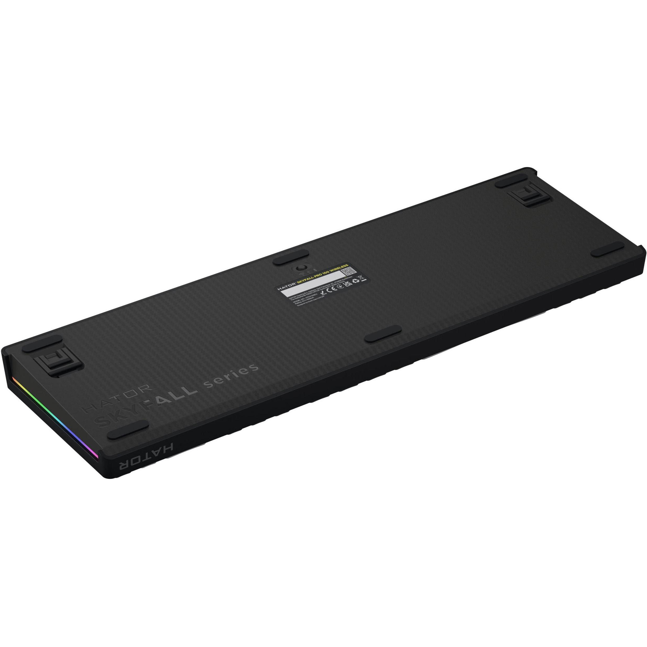 Клавіатура бездротова HATOR Skyfall 100 Pro Wireless Aurum Vanila Silent Switch UK-ISO Black/Gray/White (HTK4100EU)