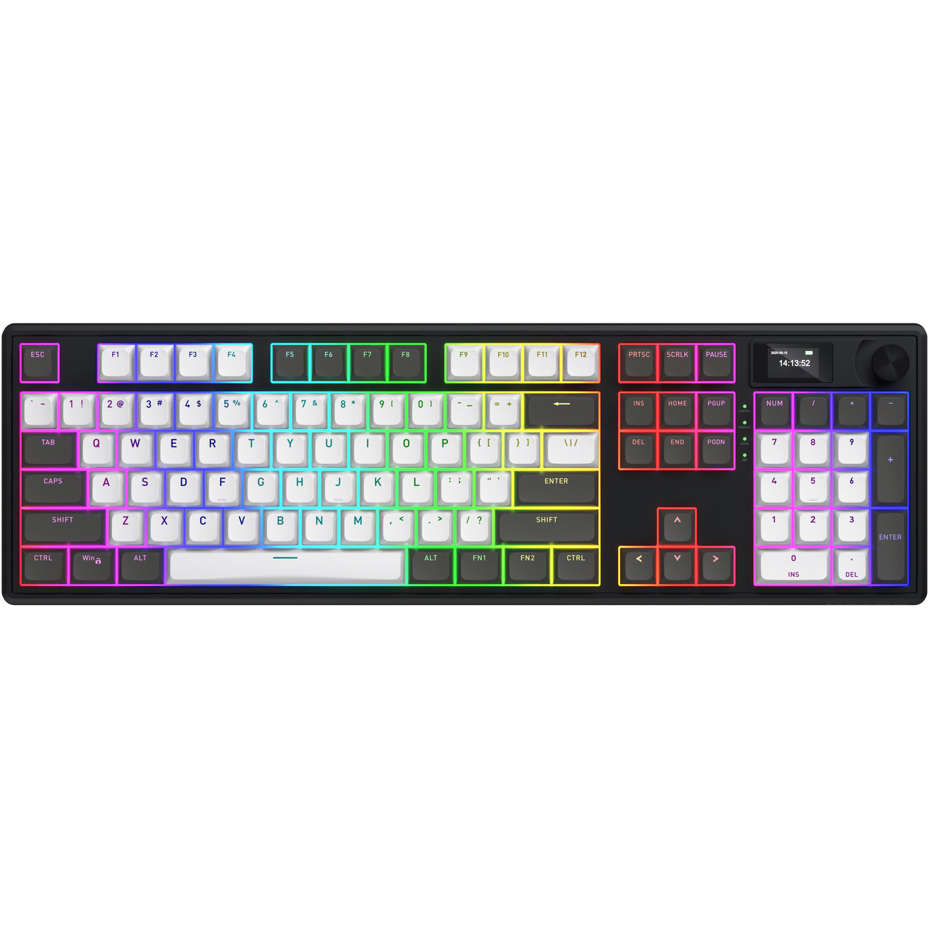 Клавиатура беспроводная HATOR Skyfall 100 Pro Wireless Aurum Vanila Silent Switch US Black/Gray/White (HTK4100)