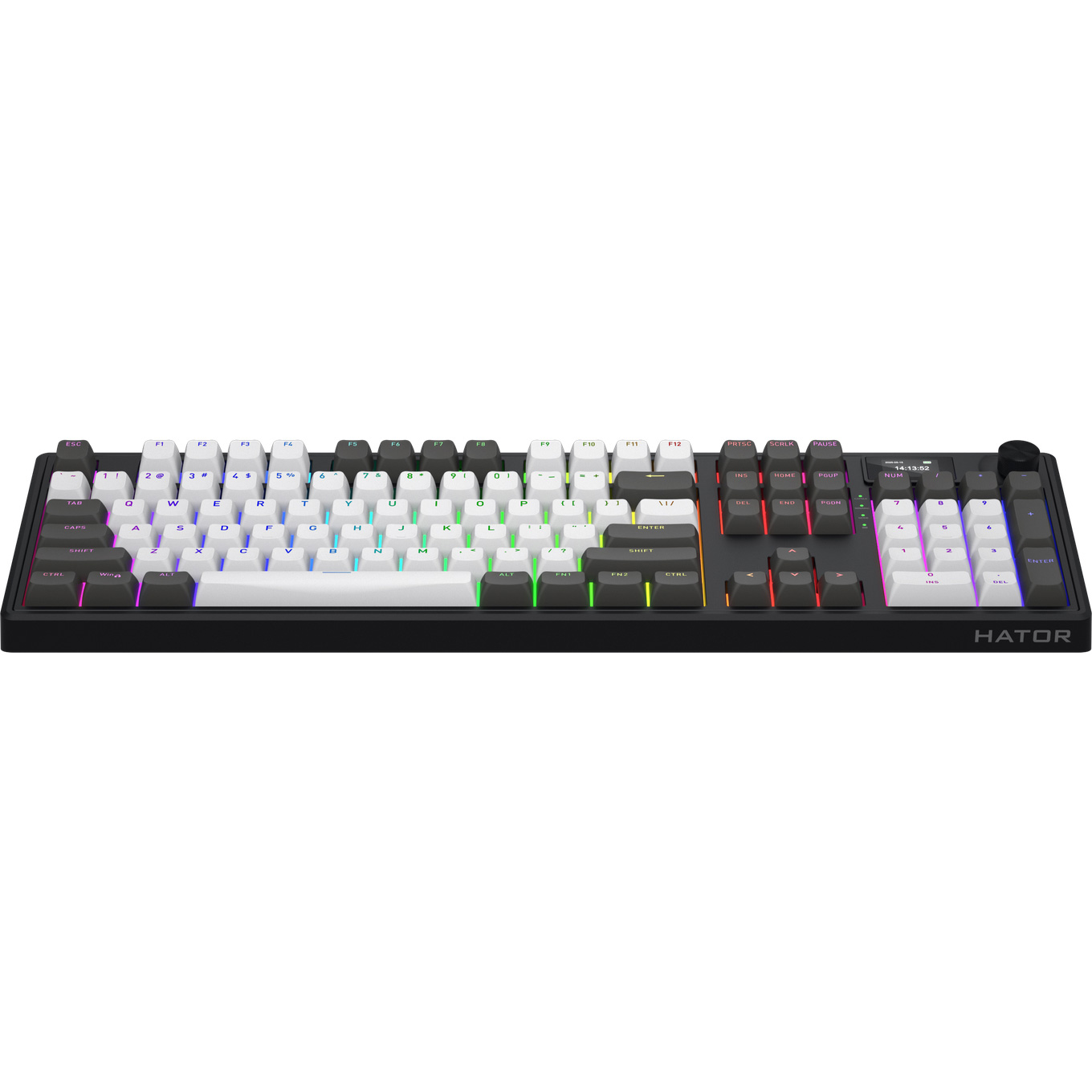 Клавиатура беспроводная HATOR Skyfall 100 Pro Wireless Aurum Vanila Silent Switch US Black/Gray/White (HTK4100)