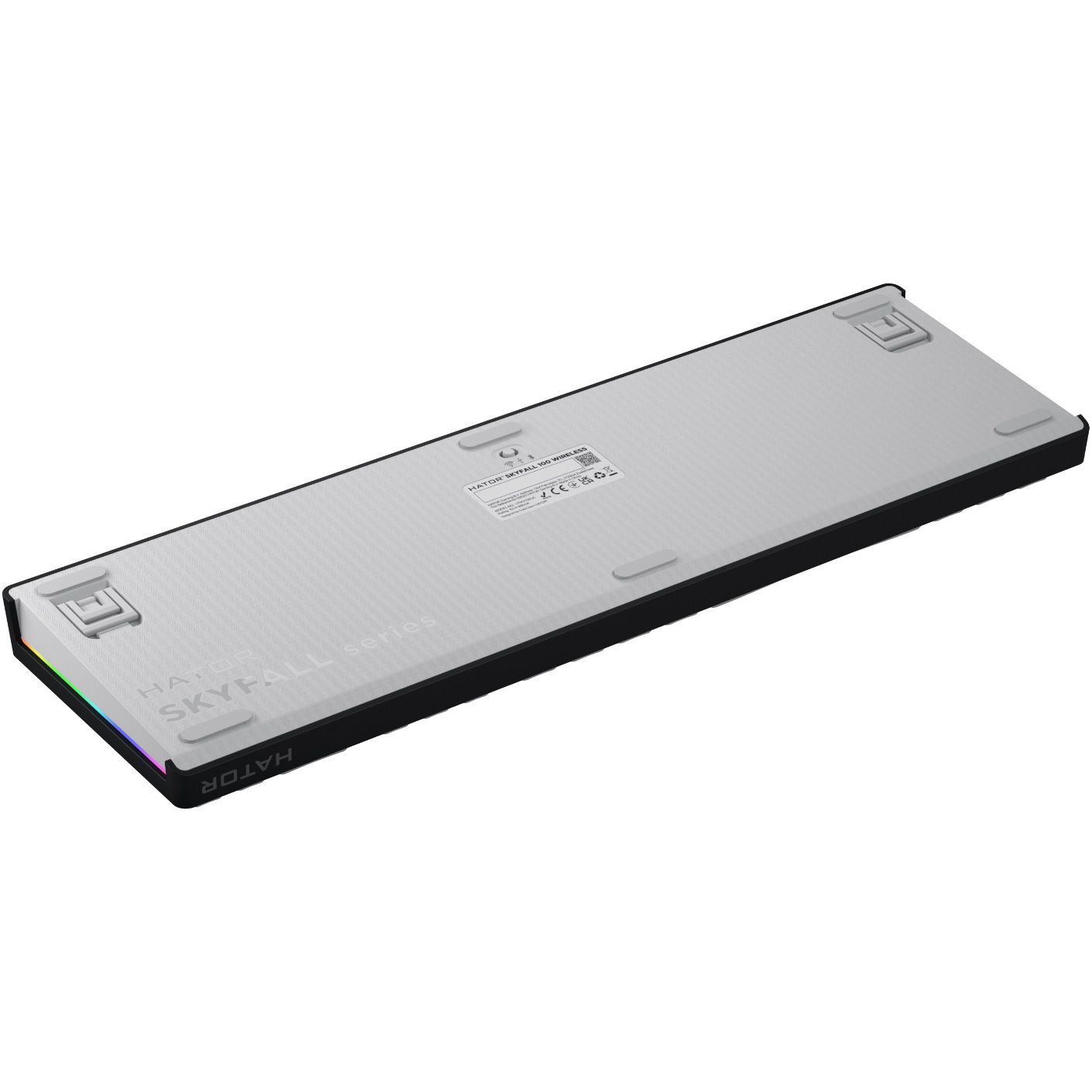 Клавіатура бездротова HATOR Skyfall 100 Wireless Aurum Lemon Switch UA Black/White (HTK3100UA)