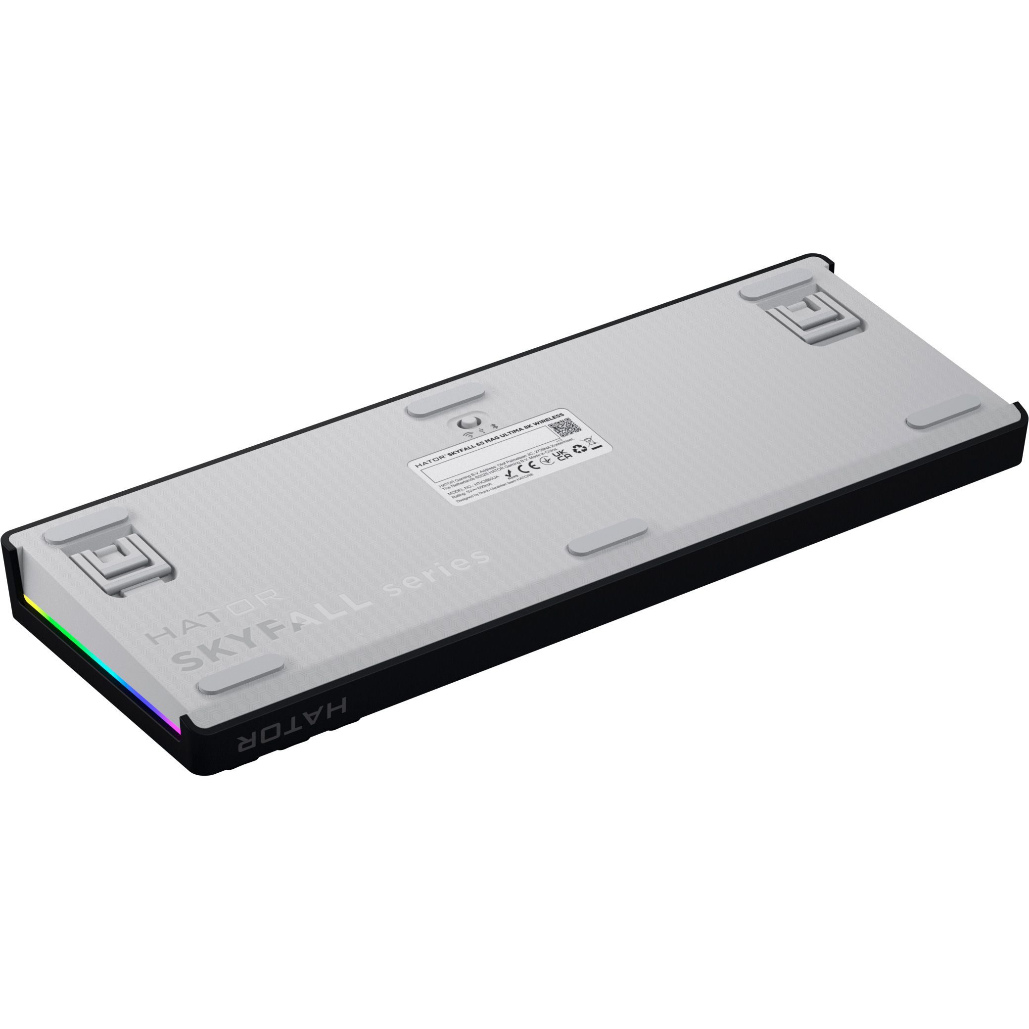 Клавіатура бездротова HATOR Skyfall 65 MAG Ultima 8K Wireless Aurum Ice Switch UA Black/White (HTK3860UA)