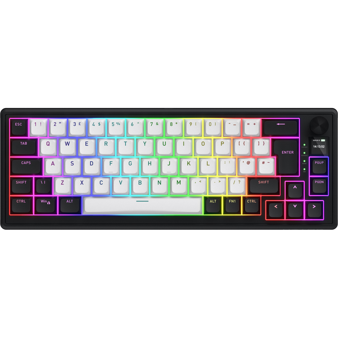 Клавіатура бездротова HATOR Skyfall 65 MAG Ultima 8K Wireless Aurum Ice Switch UK-ISO Black/White (HTK3860EU)