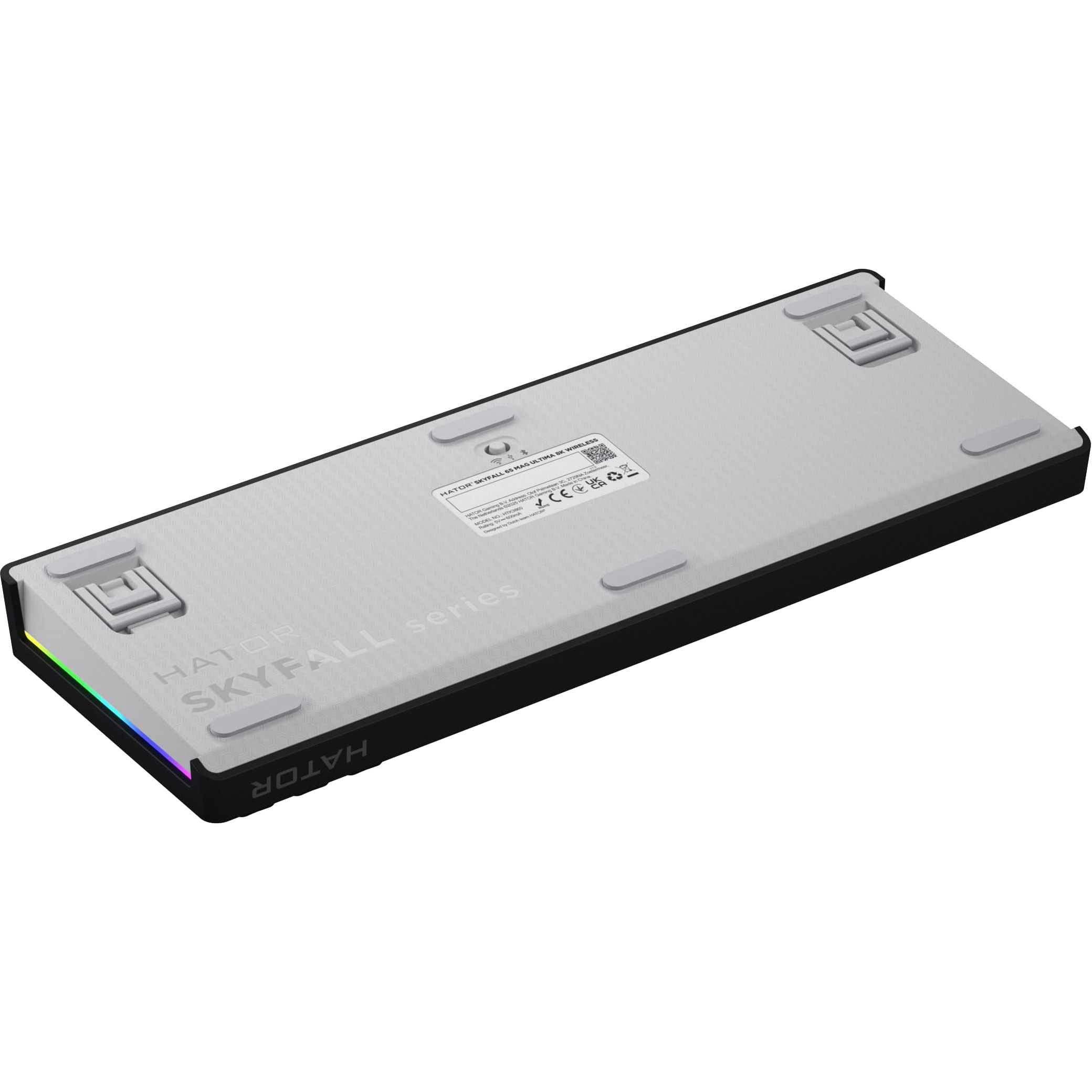 Клавіатура бездротова HATOR Skyfall 65 MAG Ultima 8K Wireless Aurum Ice Switch US Black/White (HTK3860)