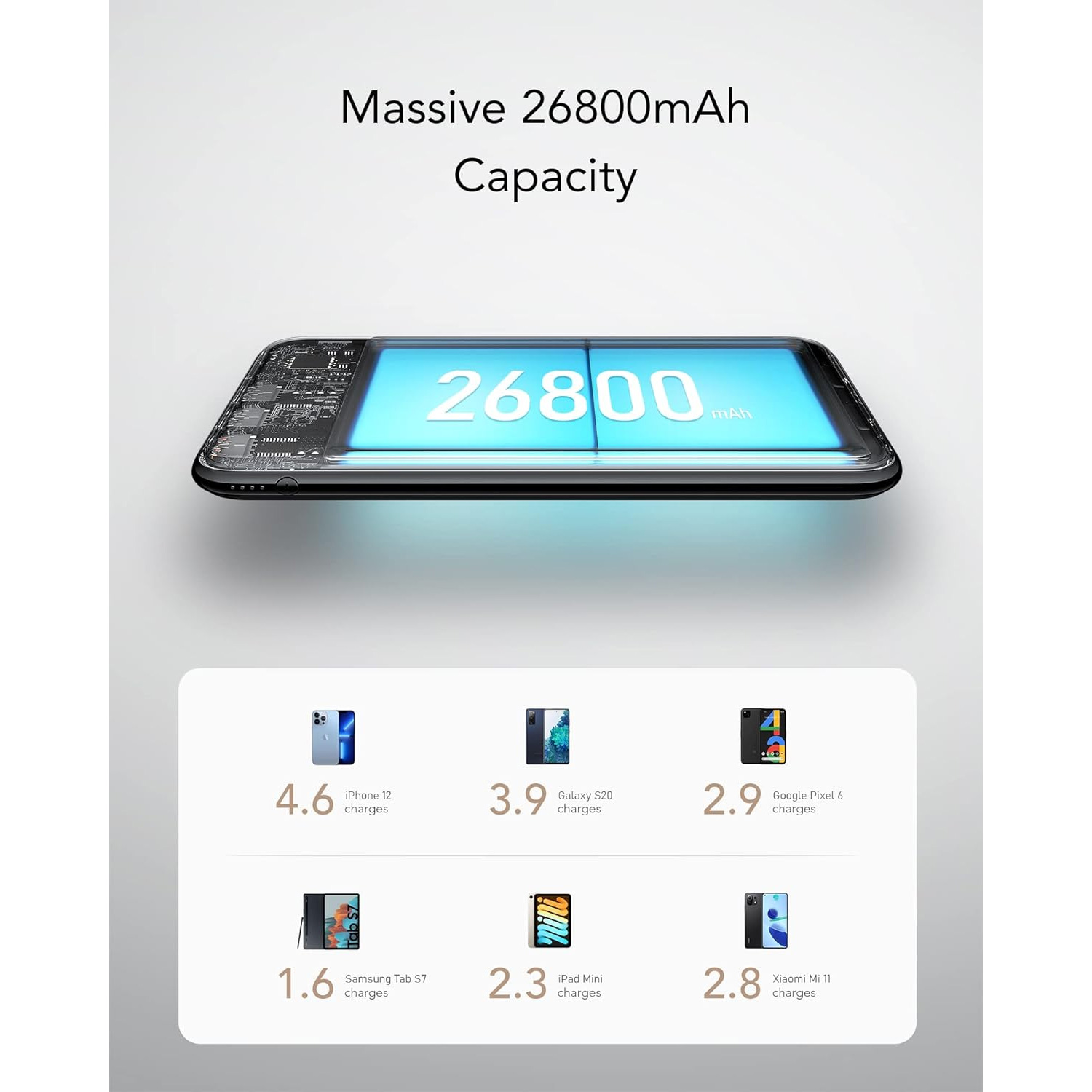 Повербанк CHARMAST W2002P 20W 26800mAh Black