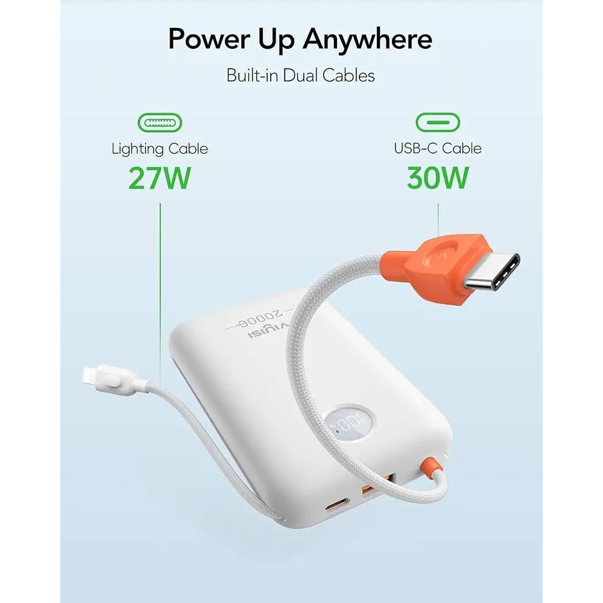 Повербанк VIYISI G2068 30W 20000mAh White