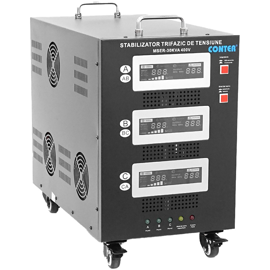 Сервоприводный стабилизатор напряжения трёхфазный CONTER MSER-30KVA 400V