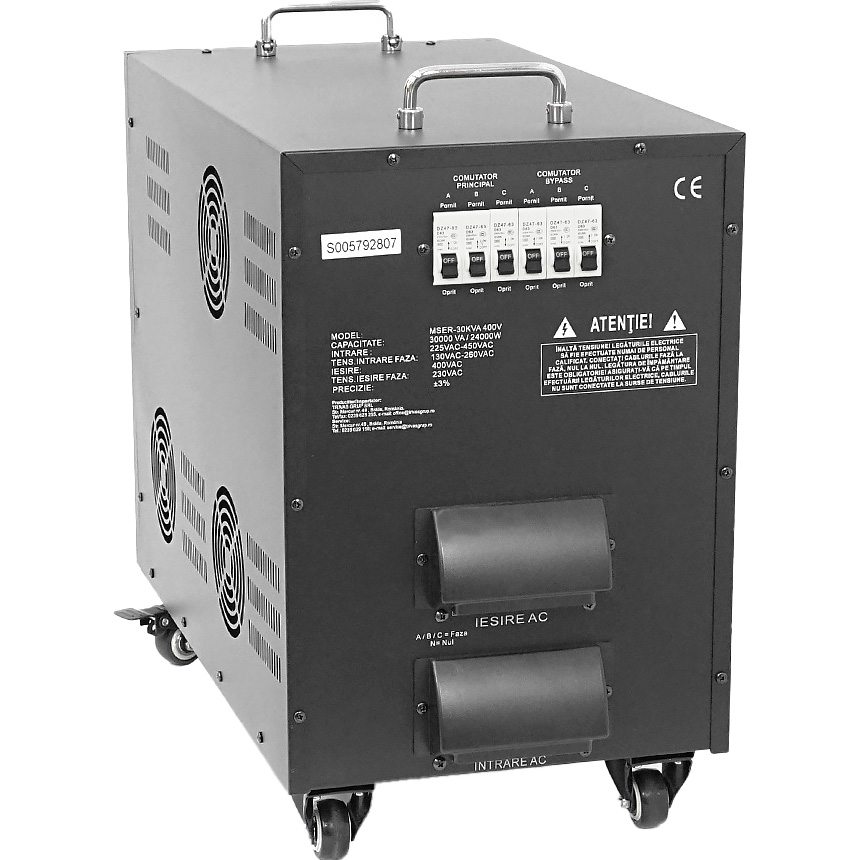 Сервоприводный стабилизатор напряжения трёхфазный CONTER MSER-30KVA 400V
