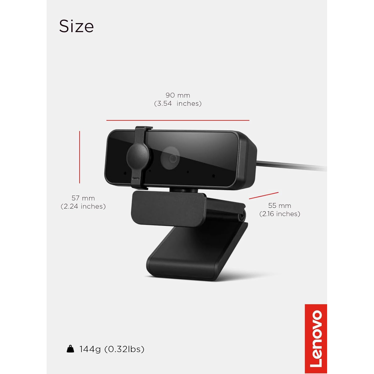 Веб-камера LENOVO 310 FHD Webcam Black (GXC1S15024)