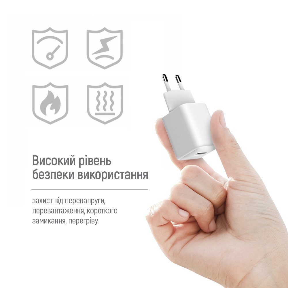Зарядний пристрій COLORWAY 1xUSB-A, 3A, QC3.0, 18W White (CW-CHS063Q-WT)