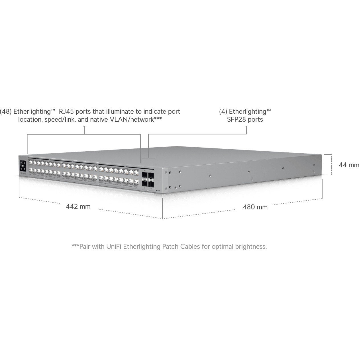 Коммутатор UBIQUITI UniFi Pro XG 48 PoE (USW-PRO-XG-48-POE)