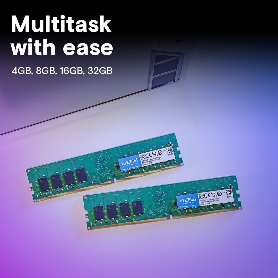 Модуль пам'яті CRUCIAL DDR4 3200MHz 64GB Kit 2x32GB (CT2K32G4DFD832A)