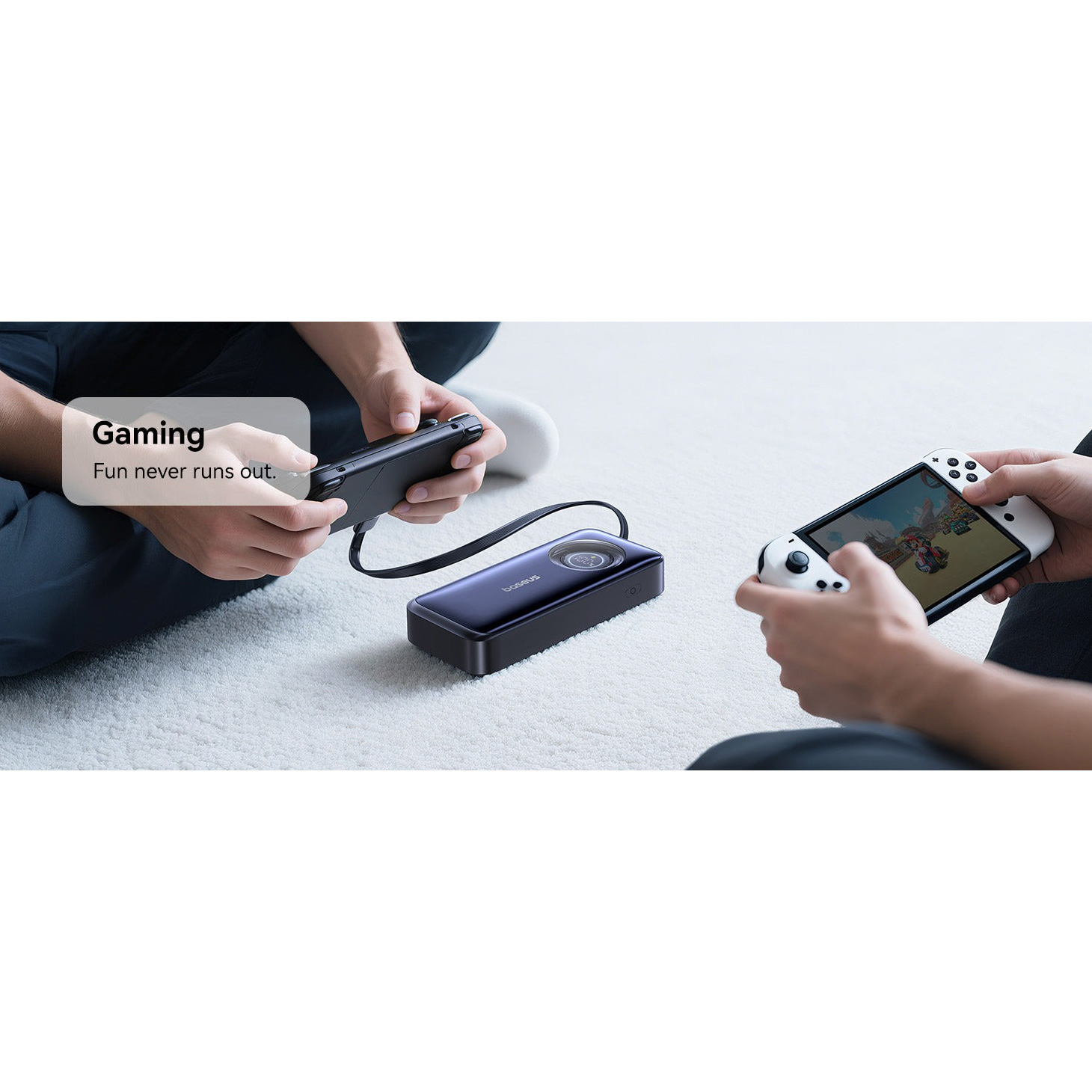 Повербанк BASEUS EnerCore CR11 Power Bank with Retractable Cable 67W 20000mAh Black (E0027H00)