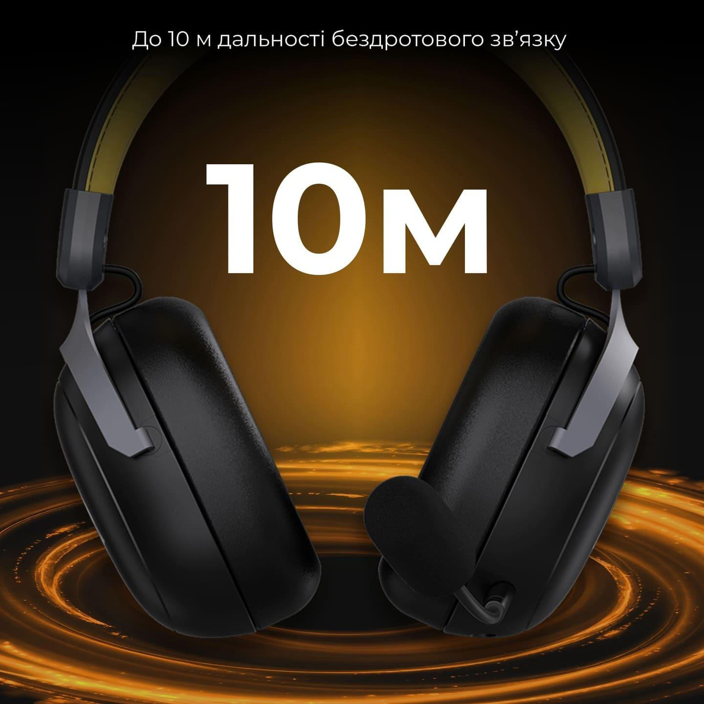 Навушники геймерскі AJAZZ AHM08 Max Black/Gray/Yellow
