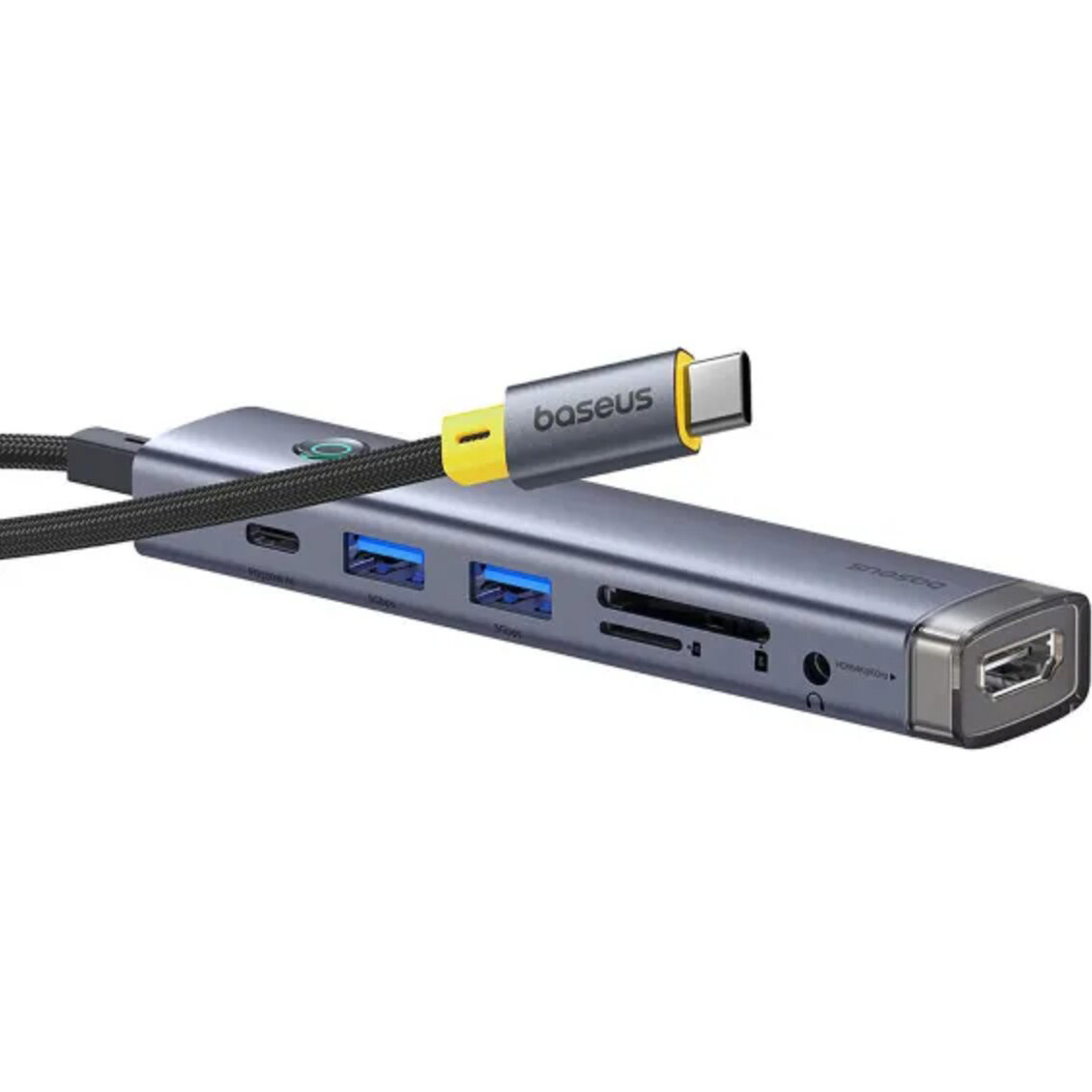 Порт-реплікатор BASEUS 4K@60Hz Ultra Clarity UltraJoy Series 7-Port Hub Air (B00052803811-02)