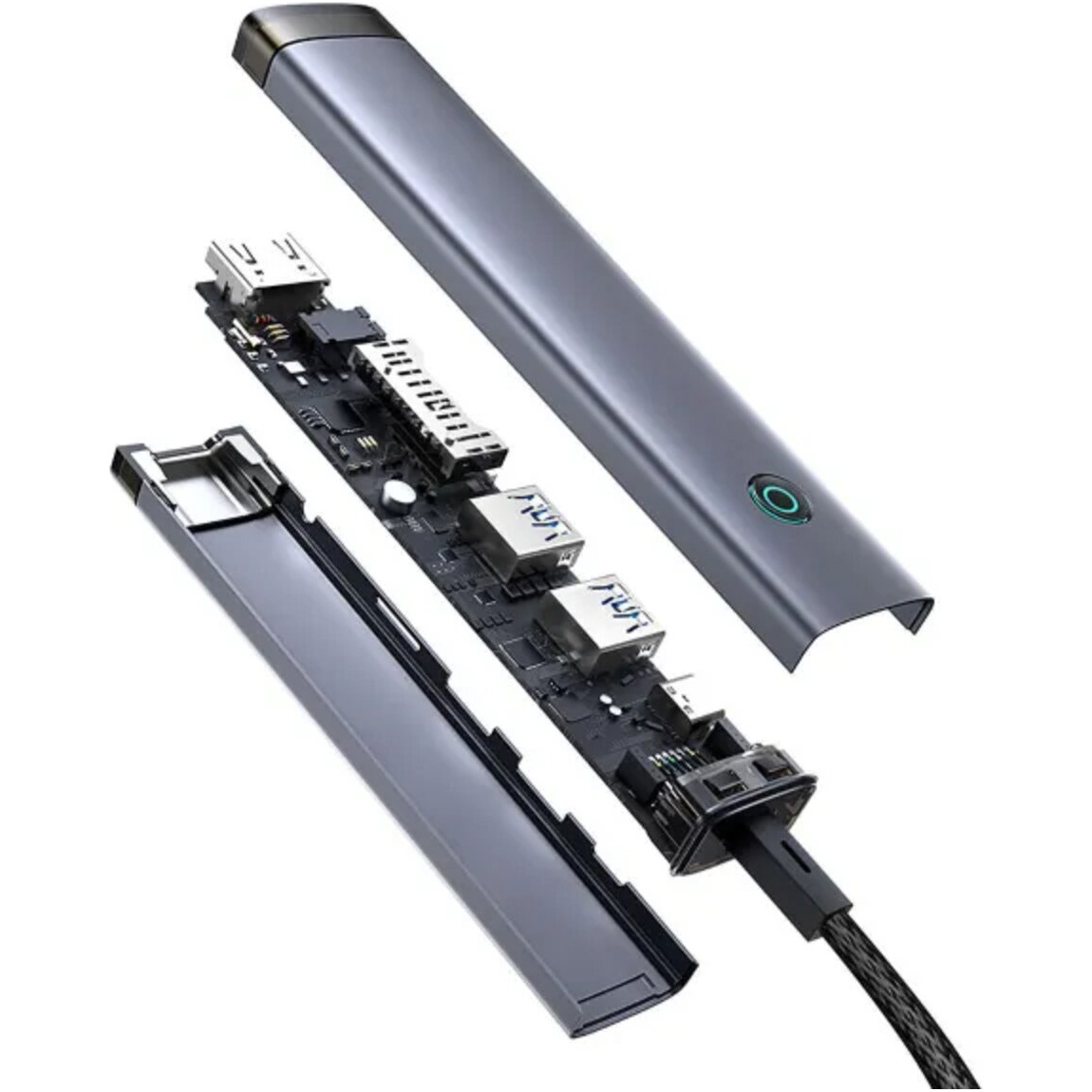 Порт-реплікатор BASEUS 4K@60Hz Ultra Clarity UltraJoy Series 7-Port Hub Air (B00052803811-02)