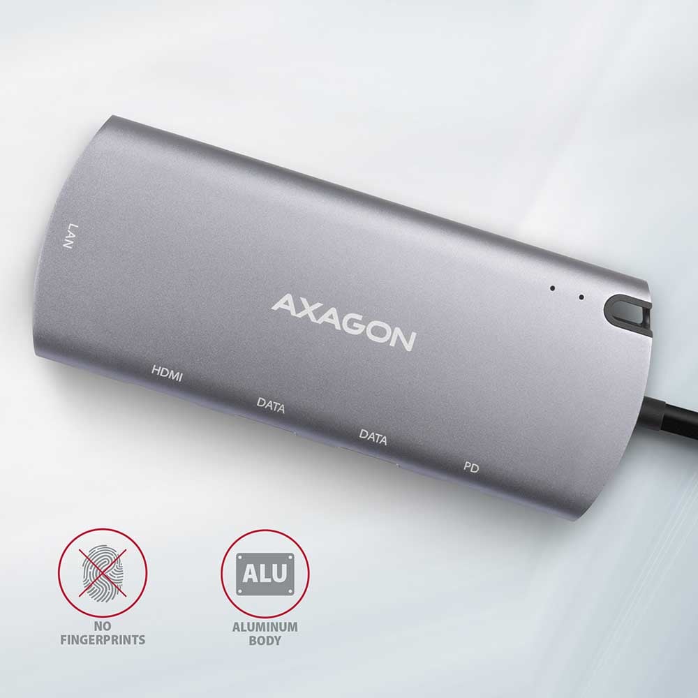 Порт-реплікатор AXAGON 6-in-1 SuperSpeed USB-C Combo Hub