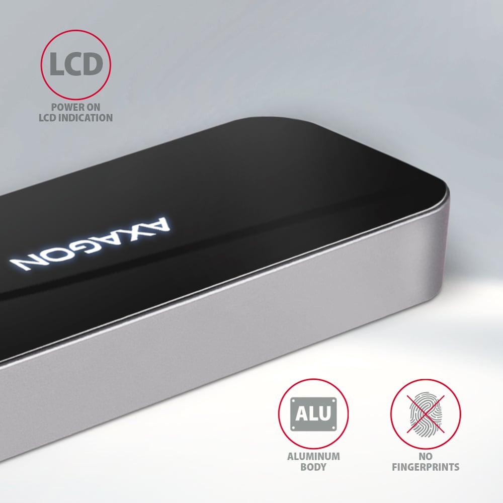 Порт-реплікатор AXAGON 6-in-1 SuperSpeed USB-C Hub 4xUSB, 1xHDMI, PD