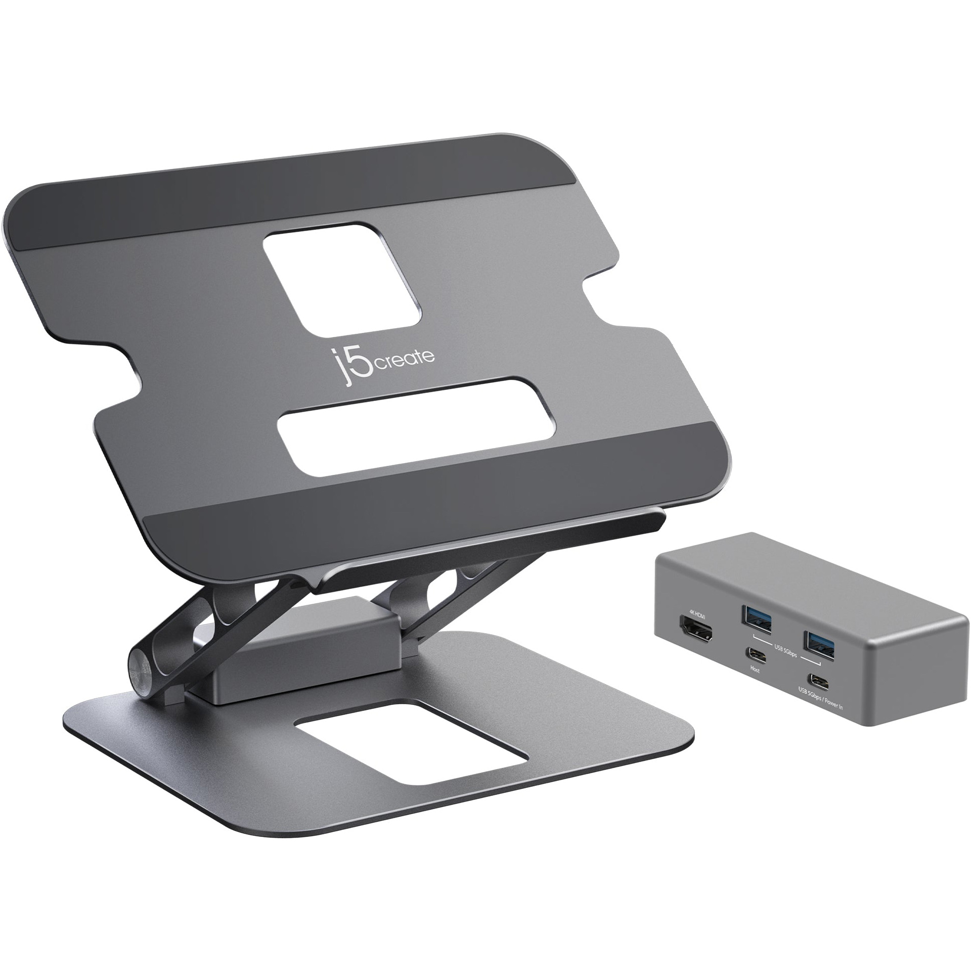 Підставка для ноутбука J5CREATE Multi-Angle 4K Docking Stand (JTS327-N)