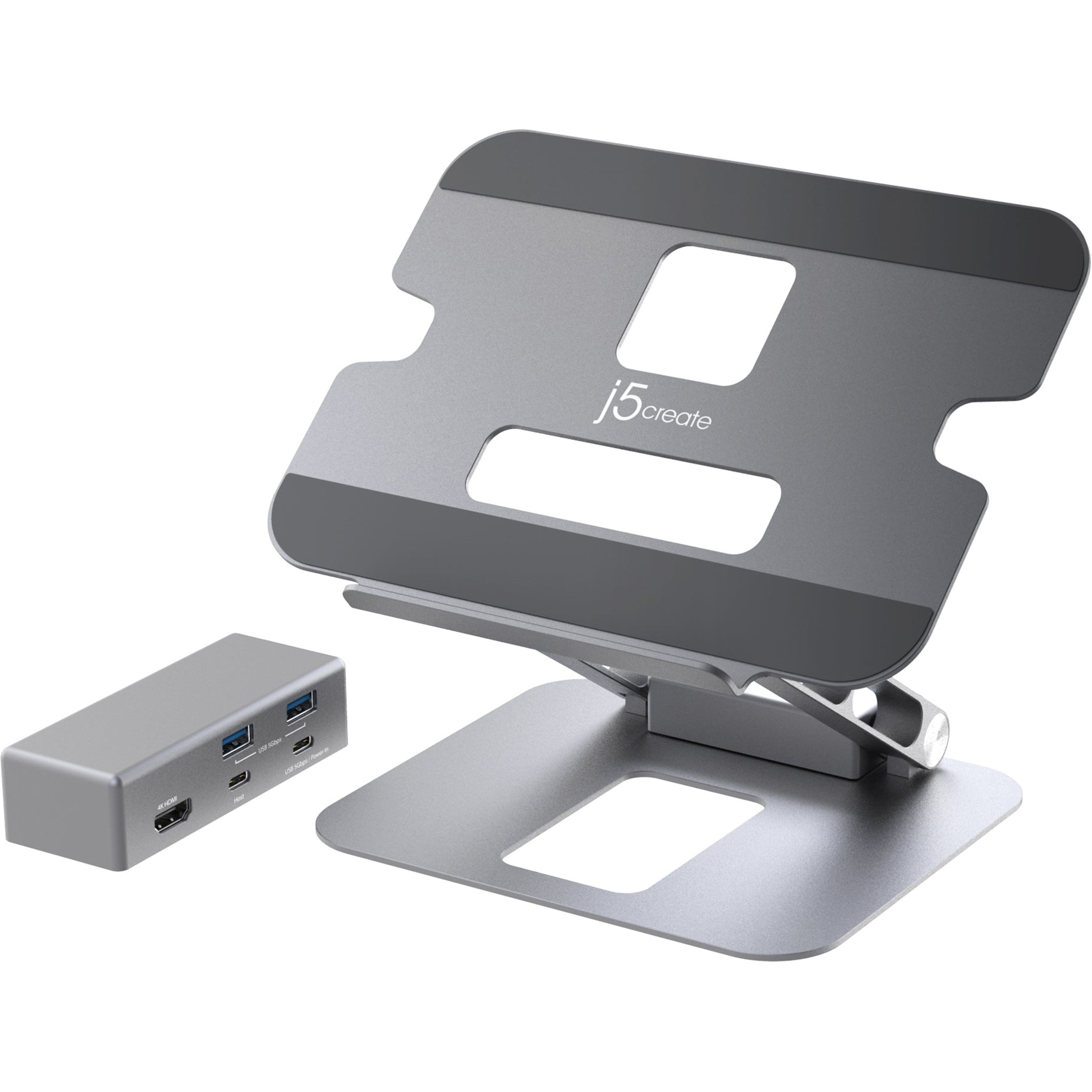 Підставка для ноутбука J5CREATE Multi-Angle 4K Docking Stand (JTS327-N)