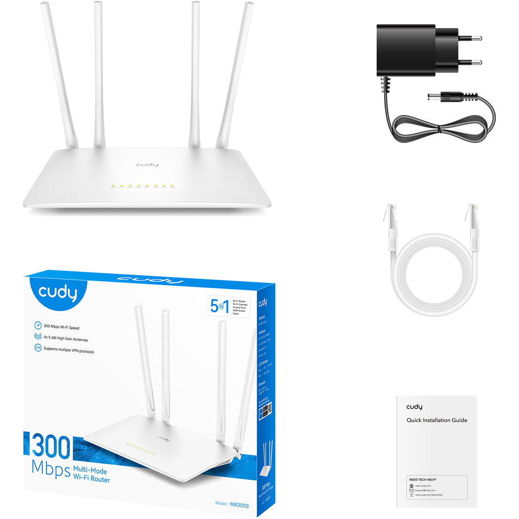 Wi-Fi роутер CUDY WR300S
