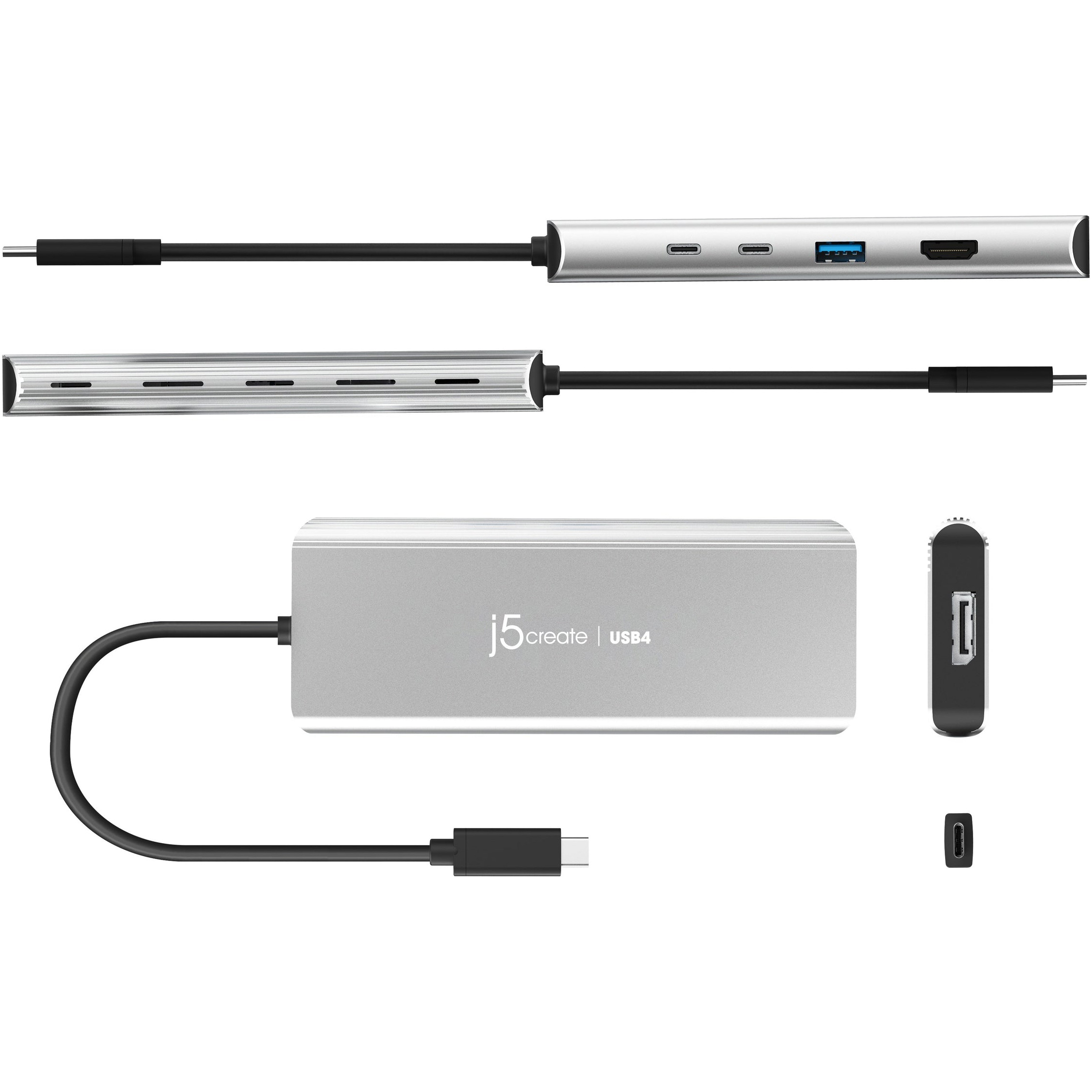 Порт-реплікатор J5CREATE 5-in-1 USB4 Dual 4K Multi-Port Hub (JCD401-N)