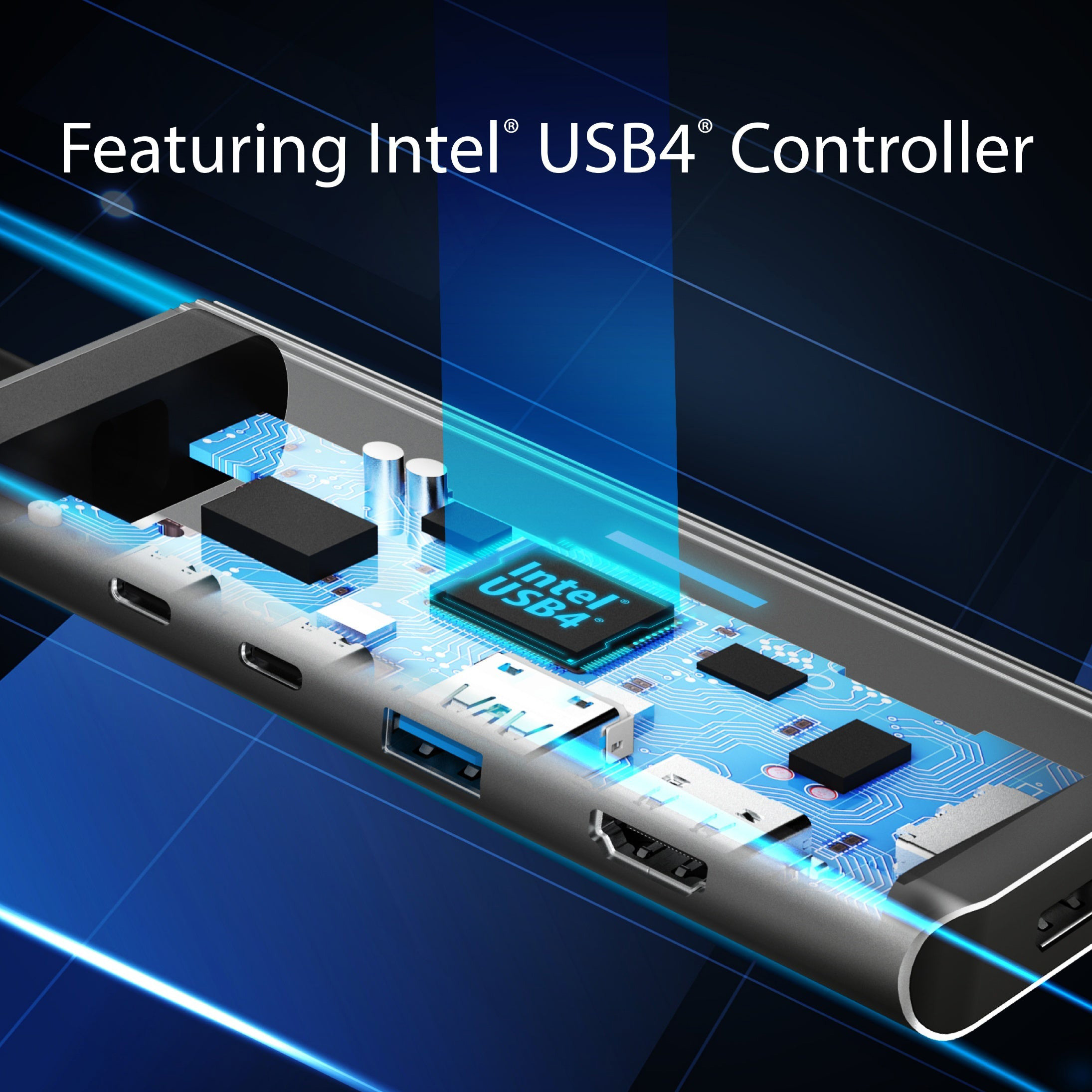 Порт-реплікатор J5CREATE 5-in-1 USB4 Dual 4K Multi-Port Hub (JCD401-N)