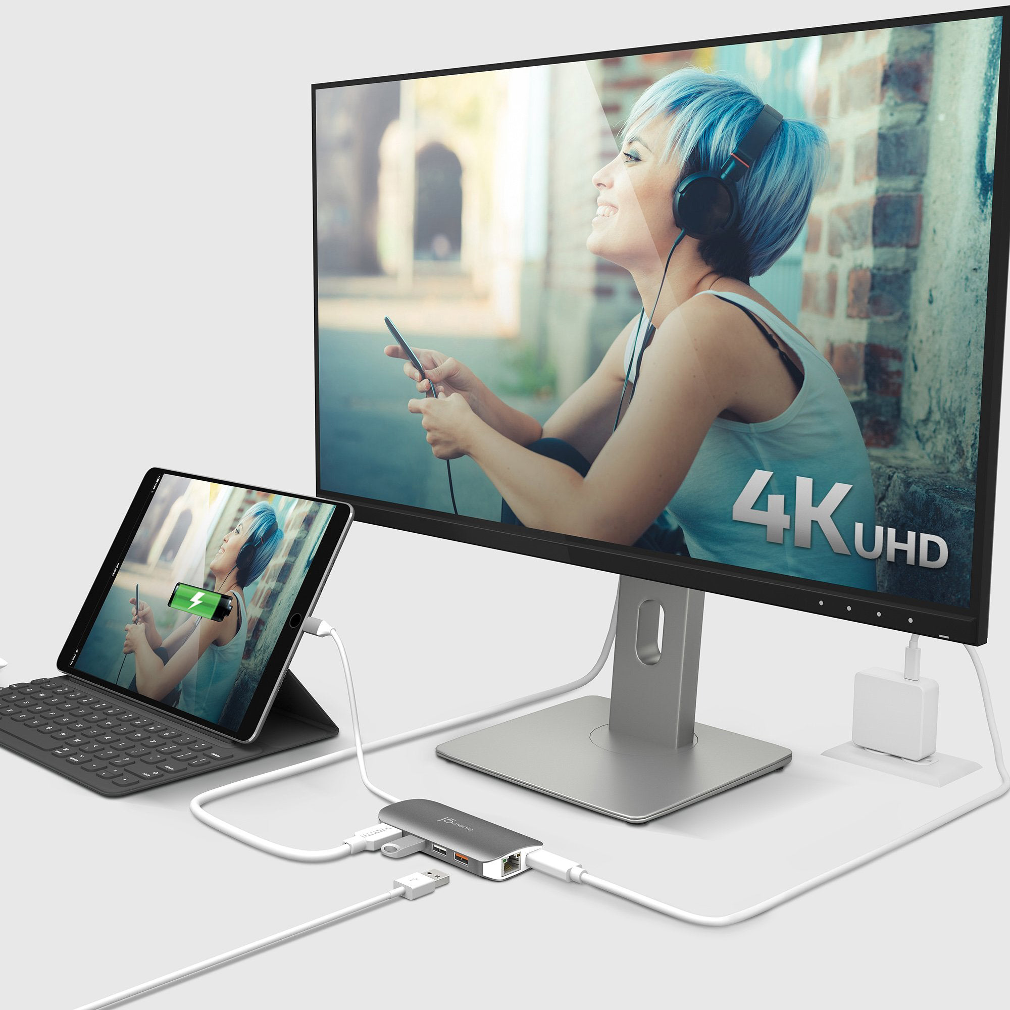 Порт-реплікатор J5CREATE 9-in-1 USB-C Multi Adapter (JCD383-N)