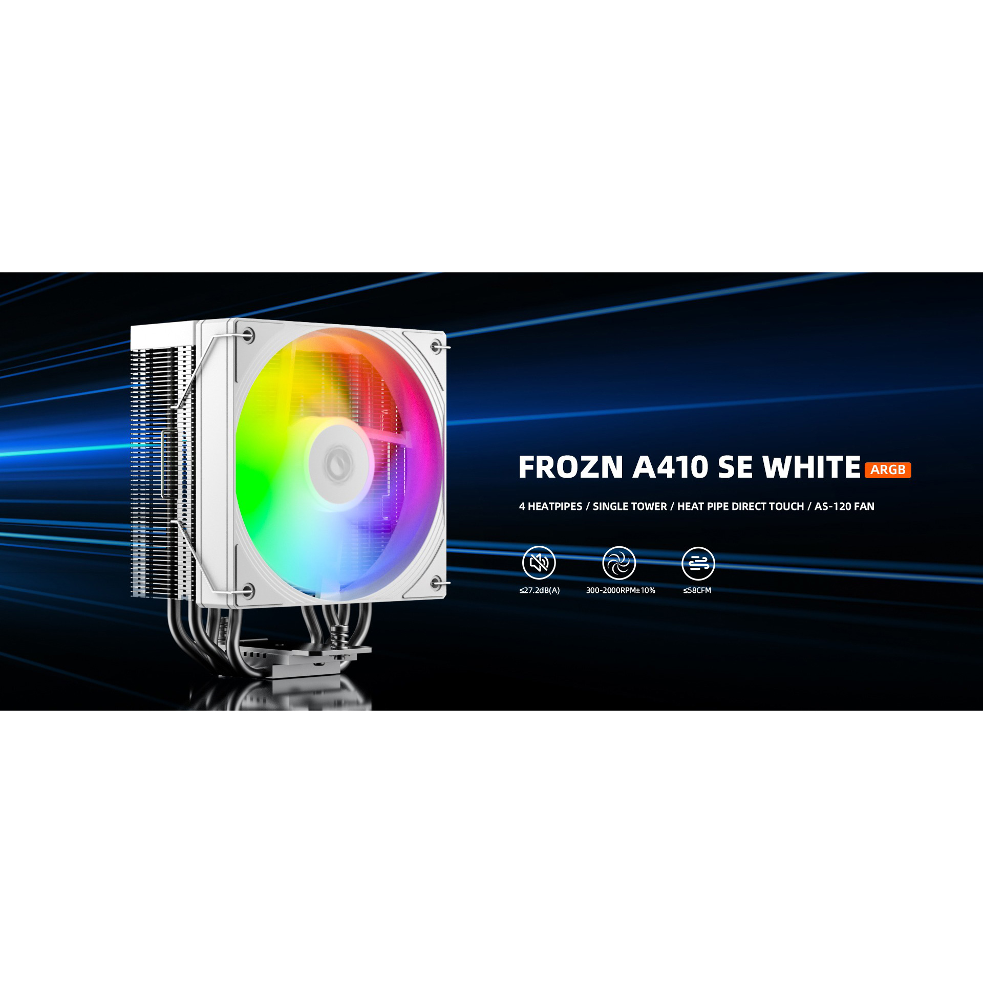 Кулер для процессора ID-COOLING Frozn A410 SE ARGB White