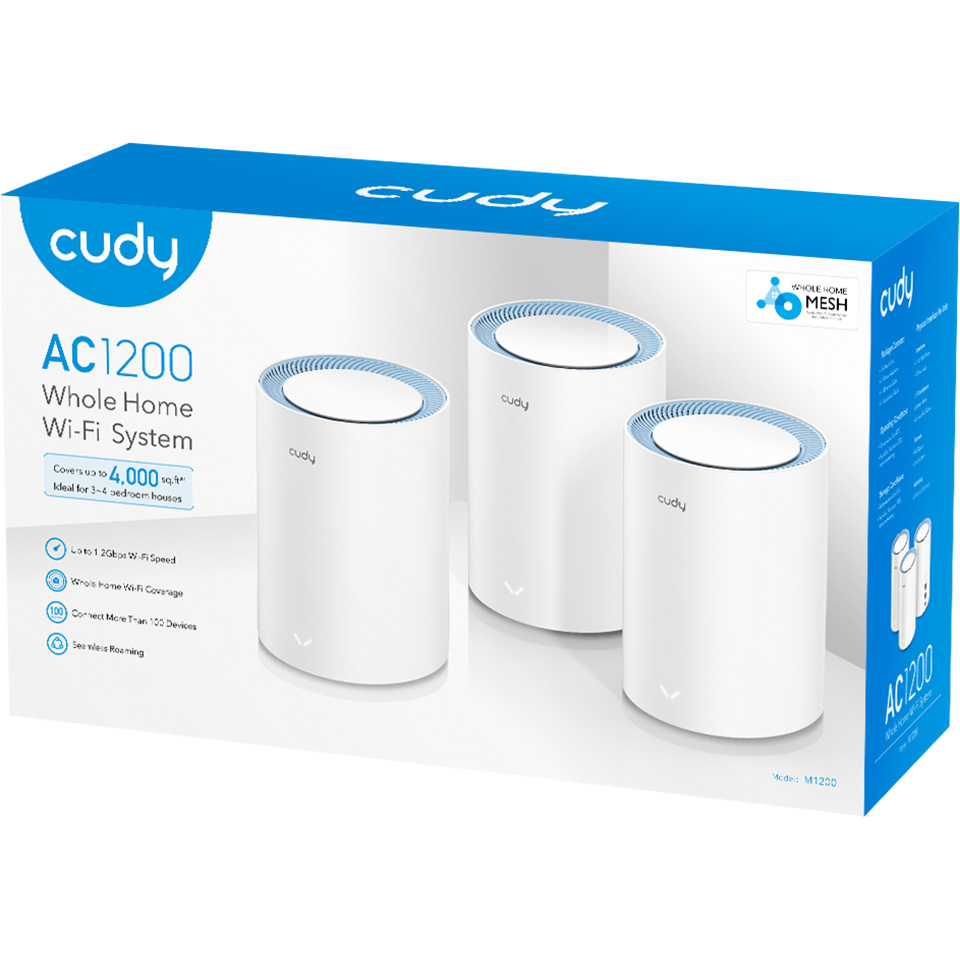 Wi-Fi Mesh система CUDY M1200 3-pack