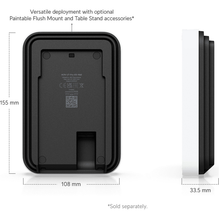 Точка доступу UBIQUITI UniFi U7 Pro XG Wall (U7-PRO-XG-WALL)