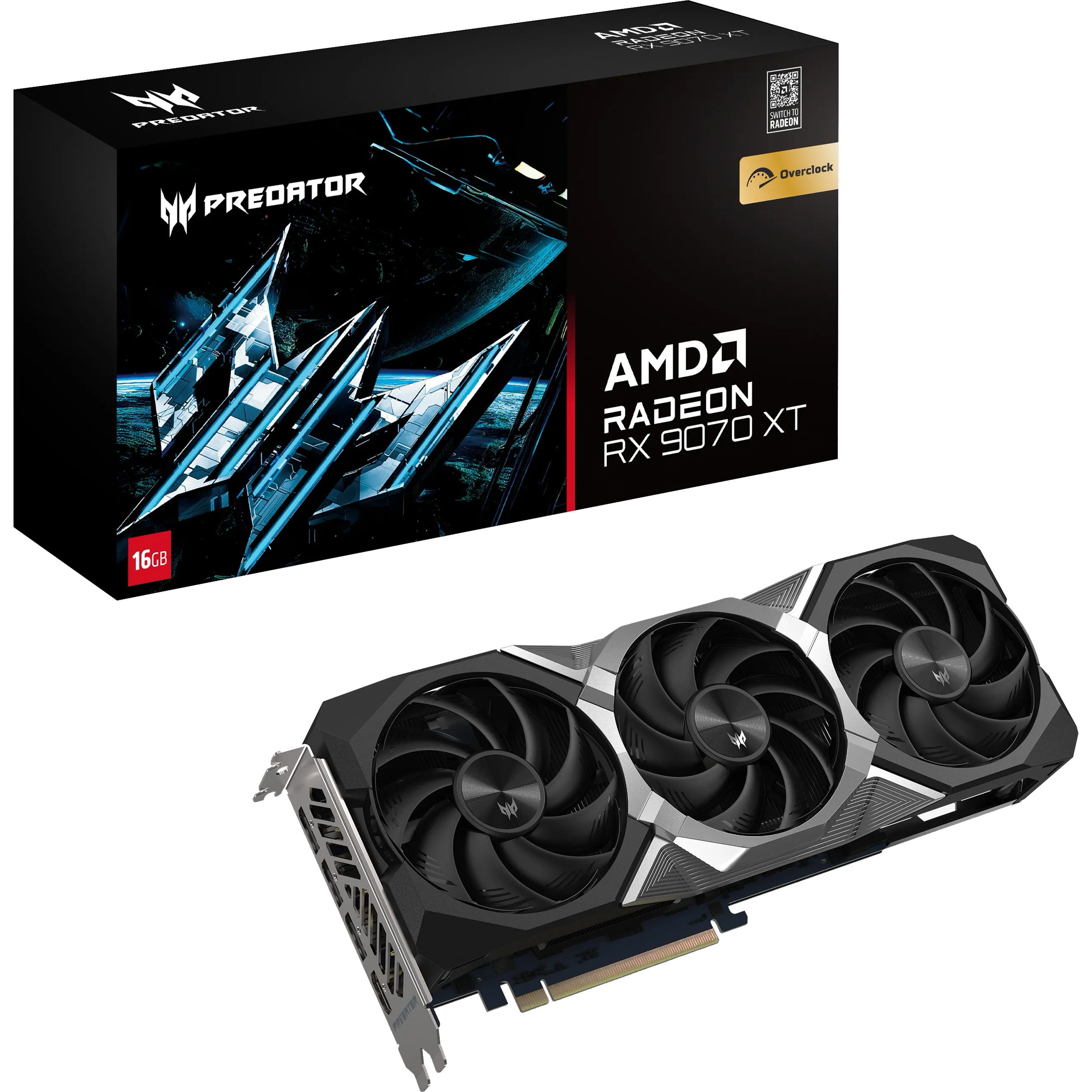 Відеокарта ACER Predator BiFrost Radeon RX 9070 XT OC 16GB (DP.Z4FWW.P01)