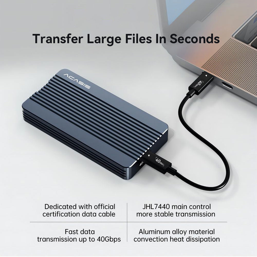 Карман внешний ACASIS 40Gbps with Thunderbolt 4/3 NVMe PCIe M.2 to USB4