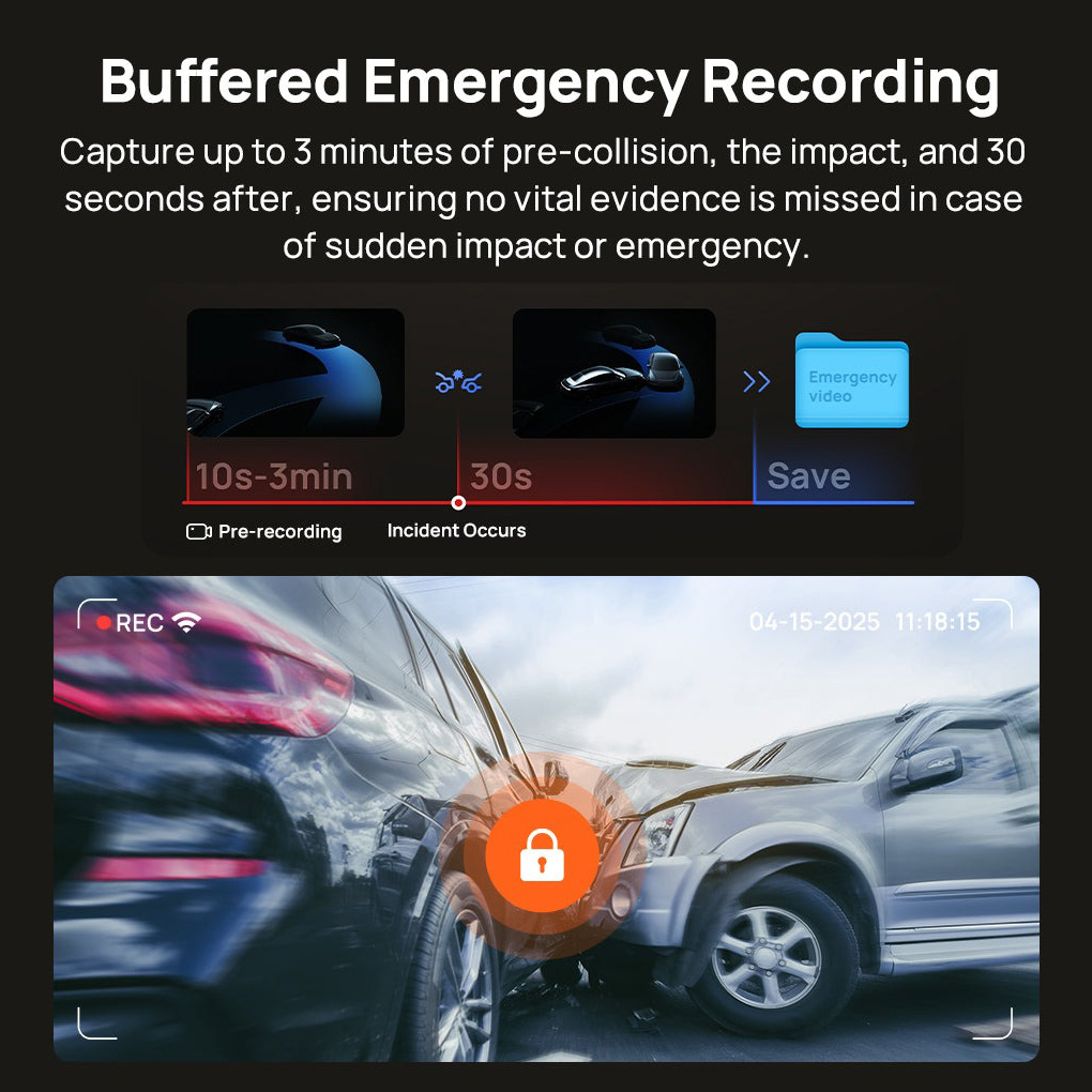 Автомобільний відеореєстратор з камерою заднього виду Xiaomi 70MAI Dash Cam 4K T800-2 Premium Set Black + Micro SD Card 256GB