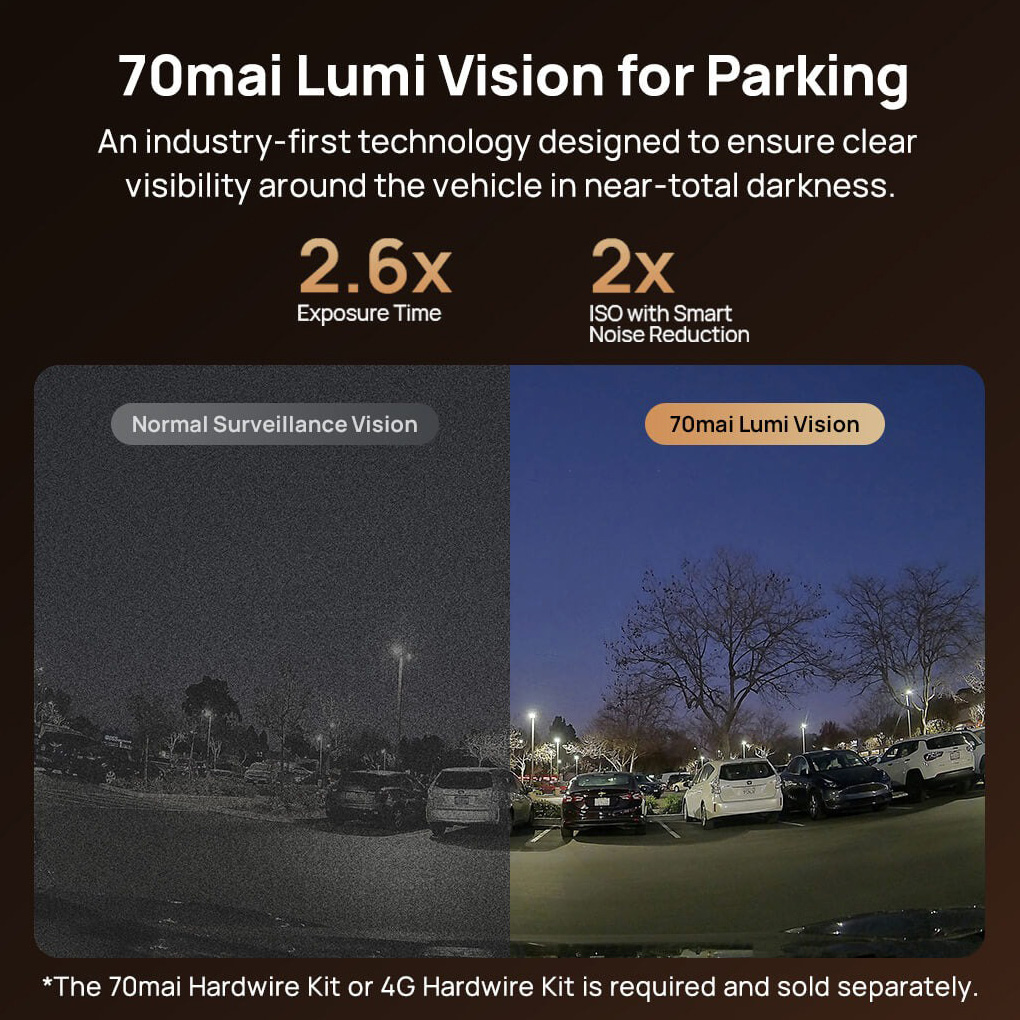 Автомобільний відеореєстратор з камерою заднього виду Xiaomi 70MAI Dash Cam 4K T800-2 Premium Set Black + Micro SD Card 256GB