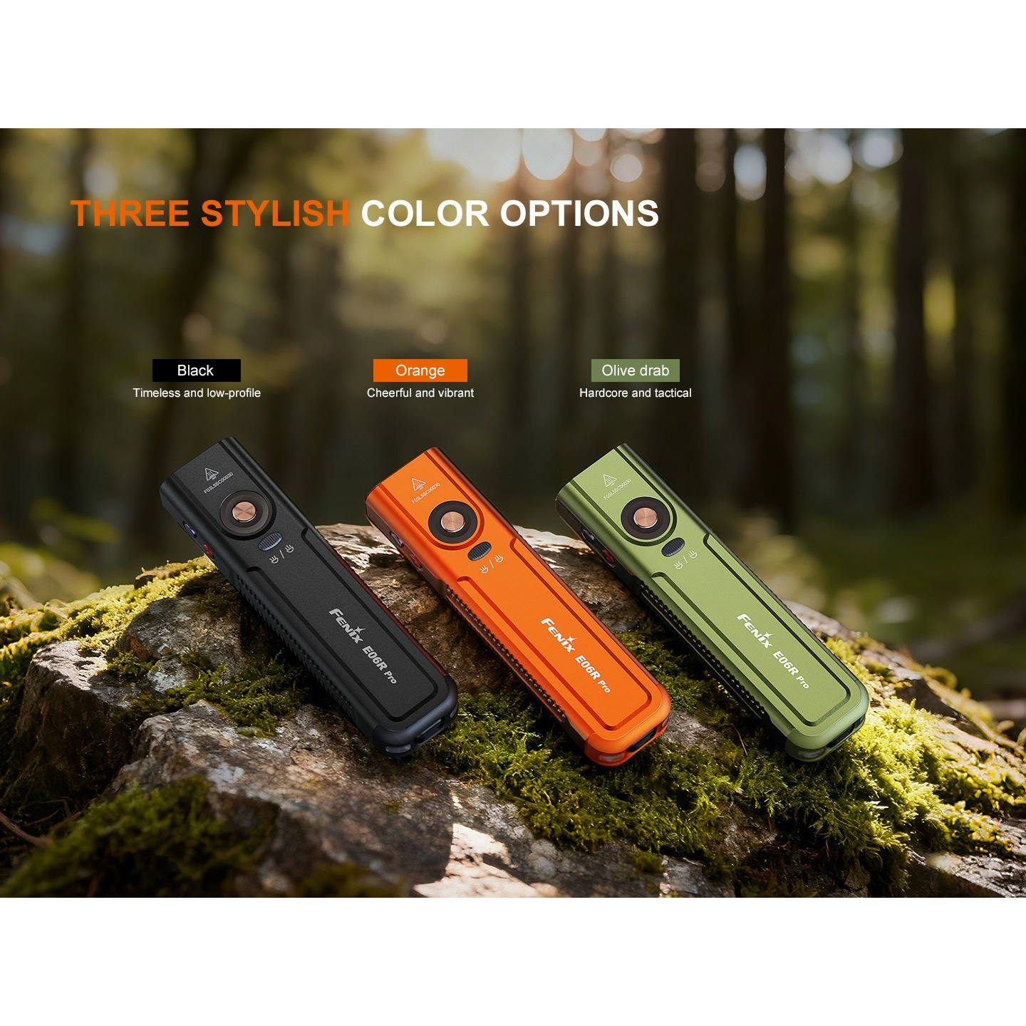 Фонарь-брелок FENIX E06R Pro Olive Green