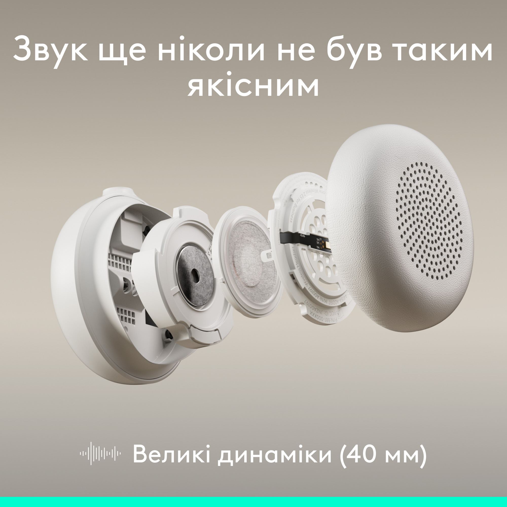 Гарнитура LOGITECH Zone Wired 2 UC Version Off-White (981-001621)