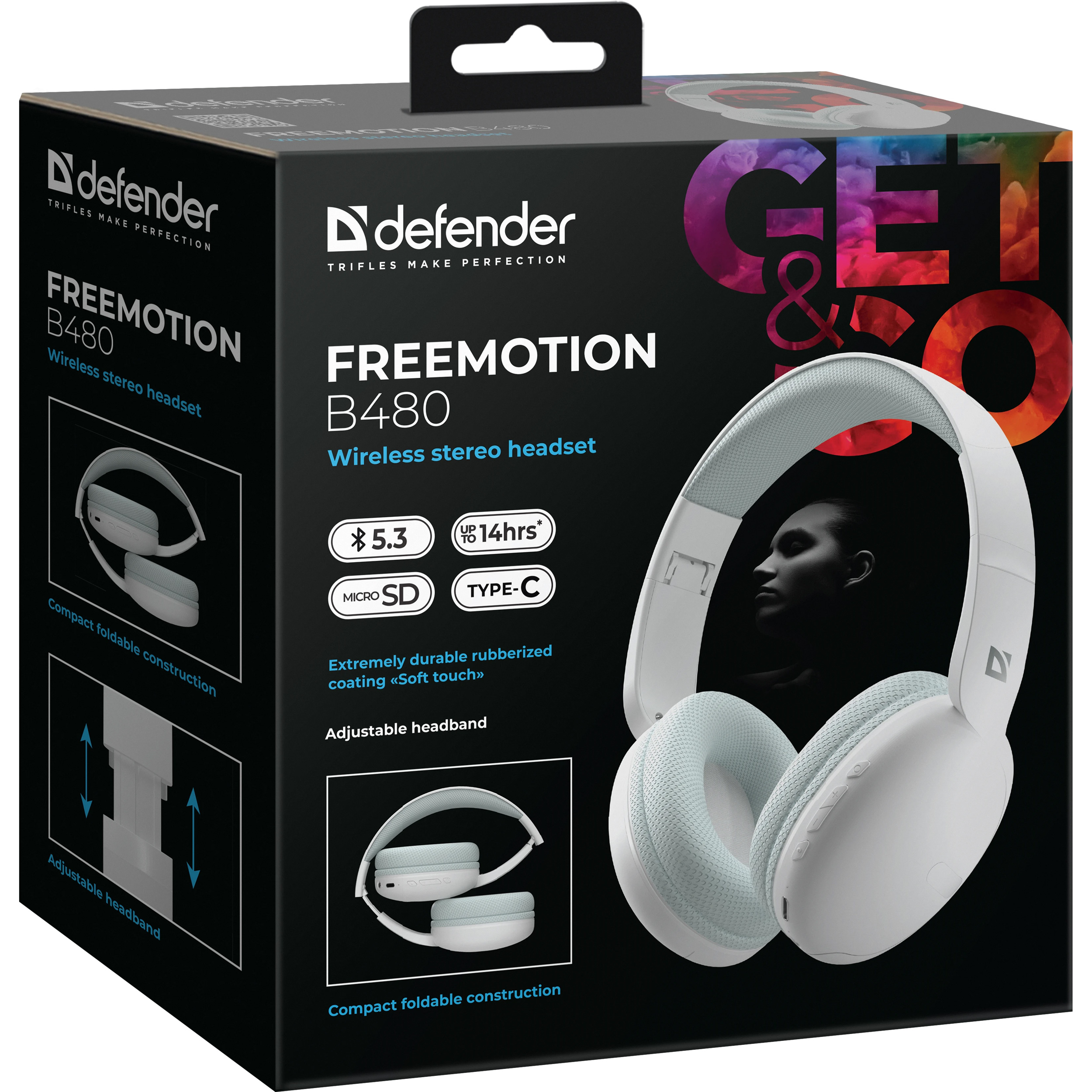 Наушники DEFENDER FreeMotion B480 White (63481)