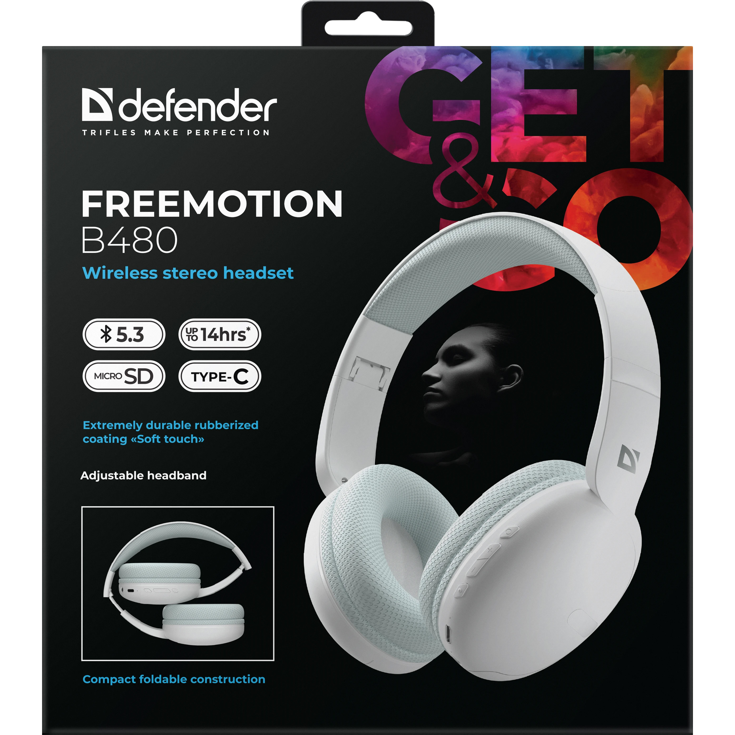 Наушники DEFENDER FreeMotion B480 White (63481)