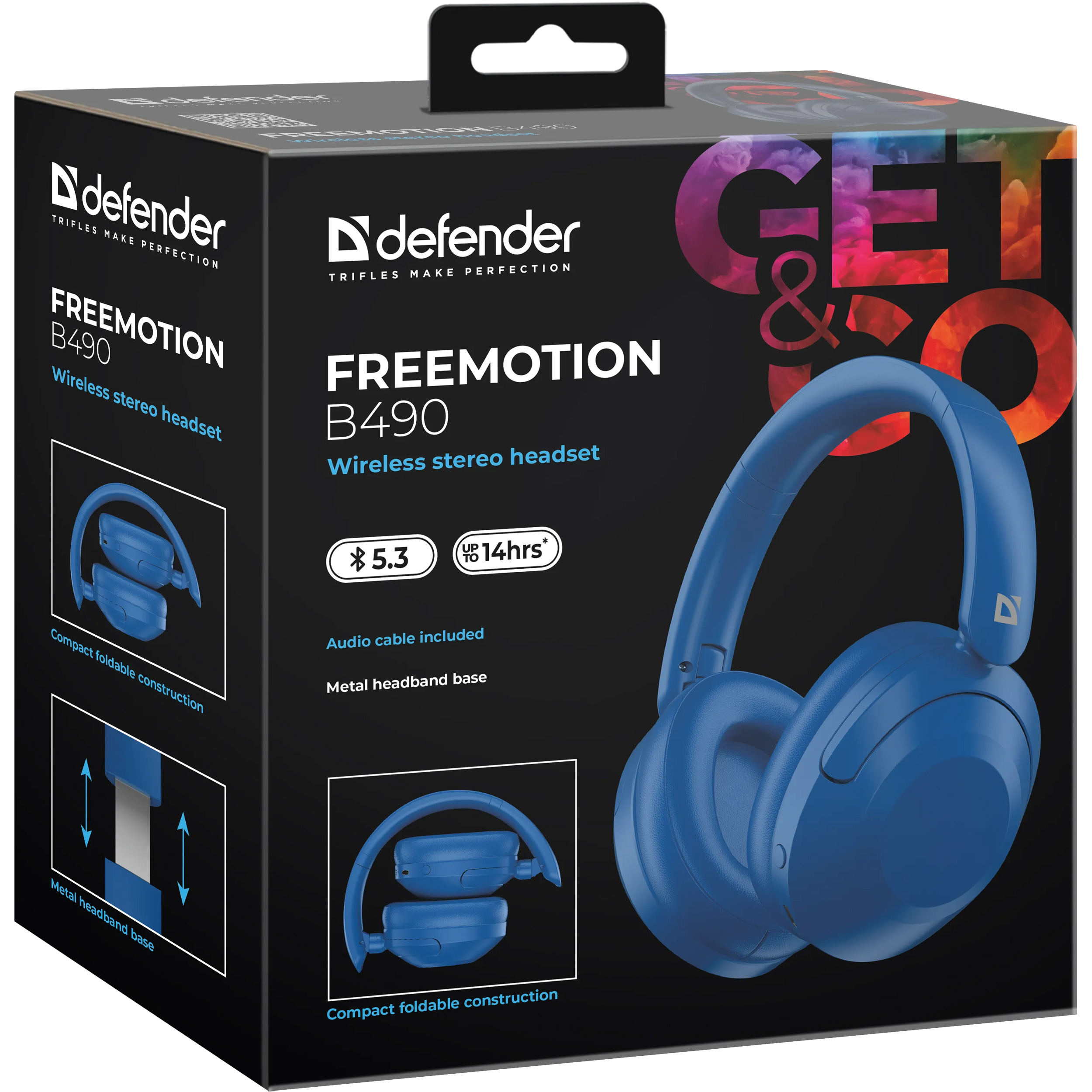 Наушники DEFENDER FreeMotion B490 Blue (63491)